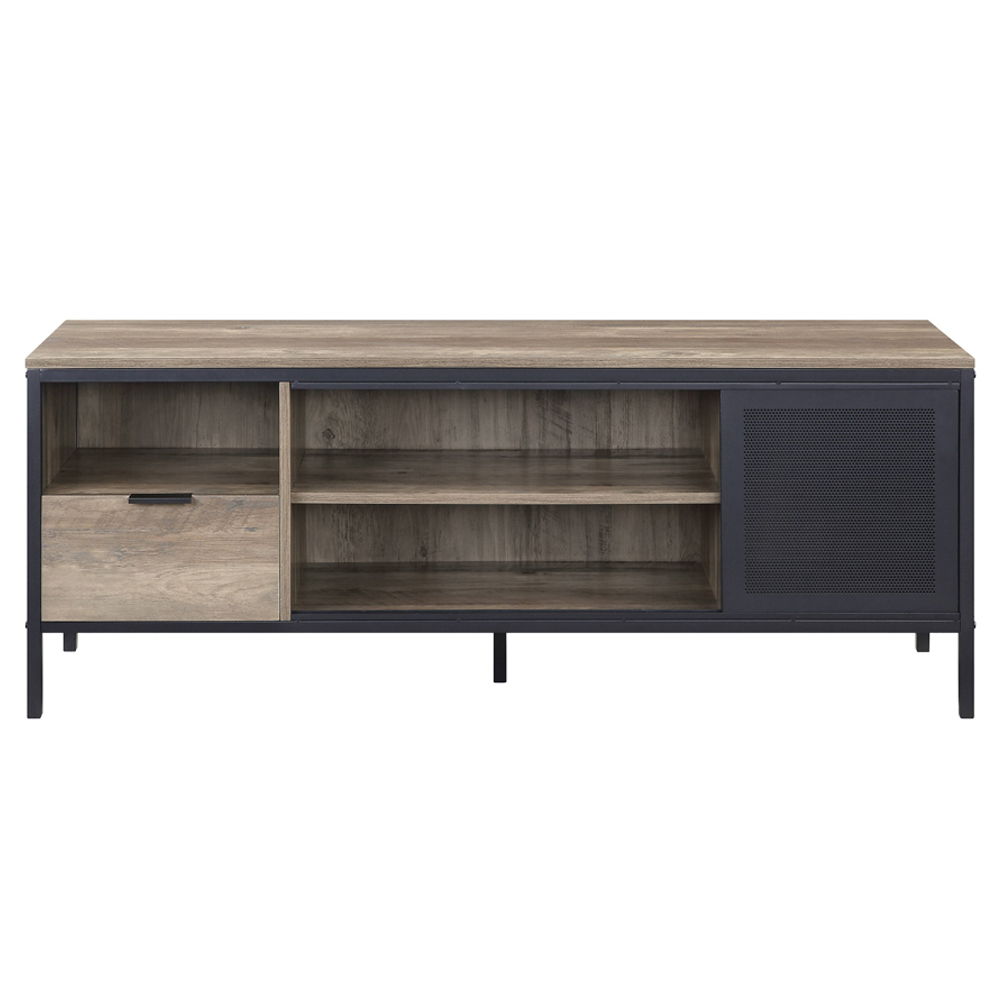 Nantan - 21" TV Stand - Rustic Oak & Black, black, view 3