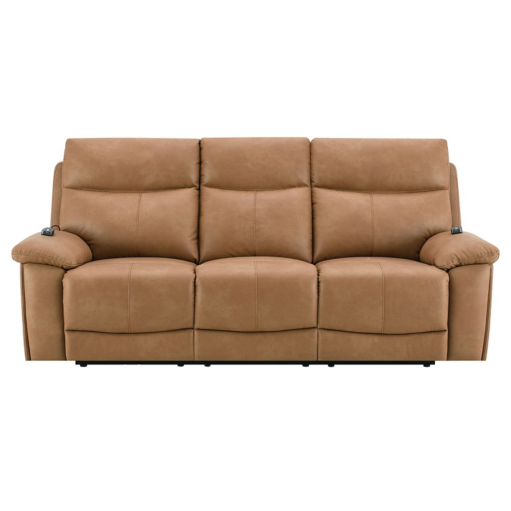 Chavis - Power Motion Sofa With USB & Power Headrest - Brown, light brown, view 3