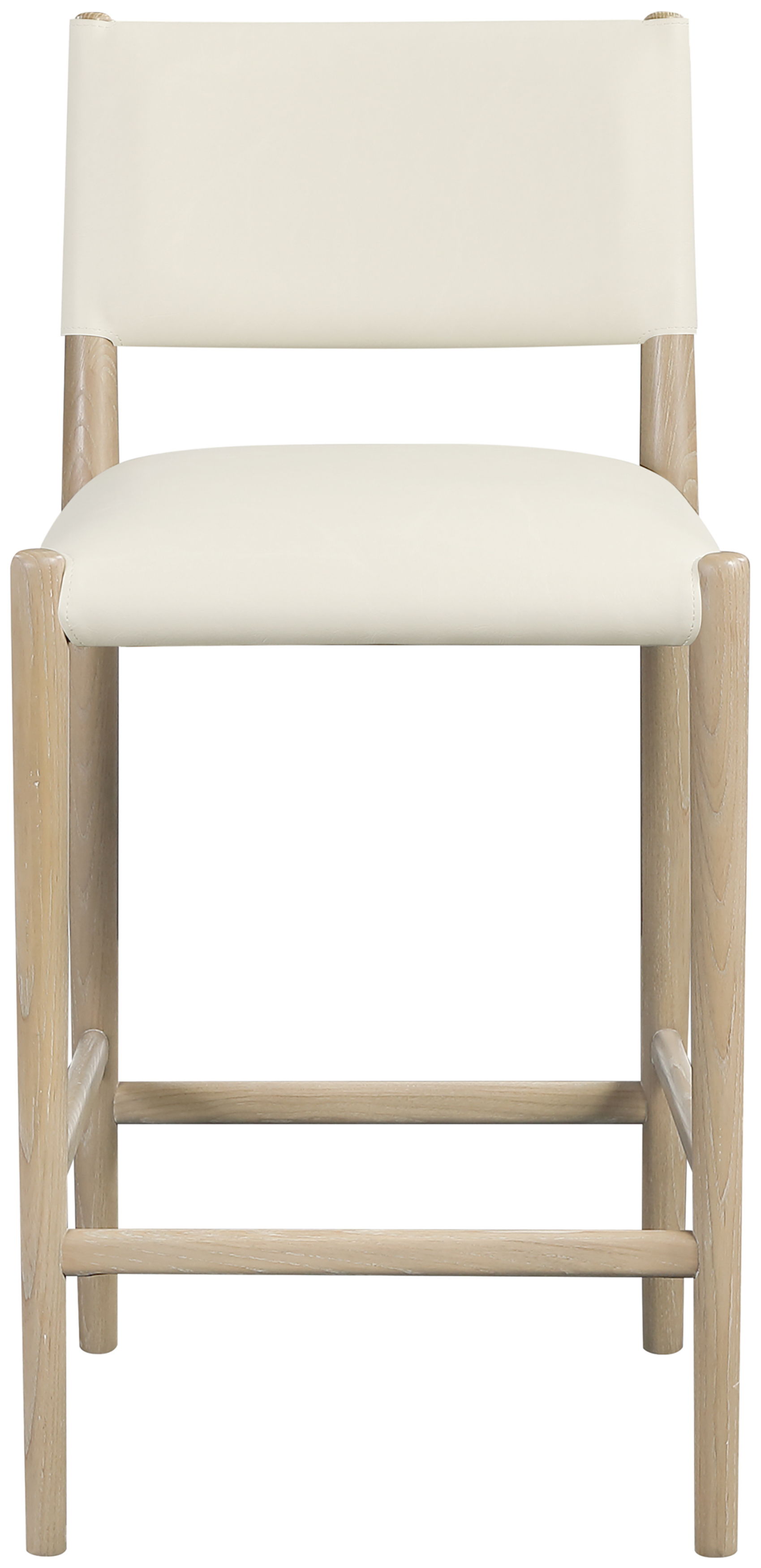 Andie - Vegan Leather Upholstered Counter Stool - Cream