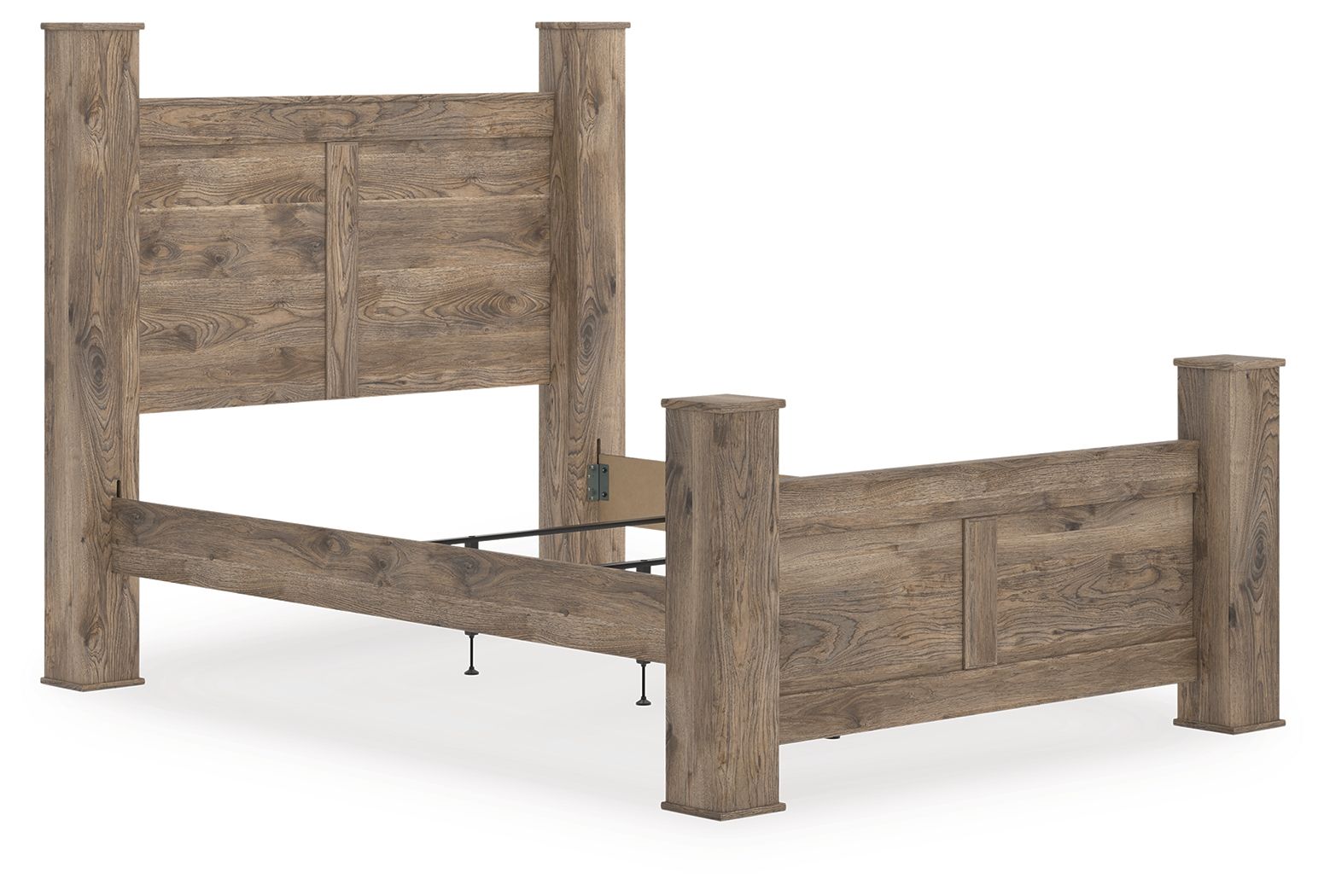 Rusticott - Queen Poster Bed - Brown