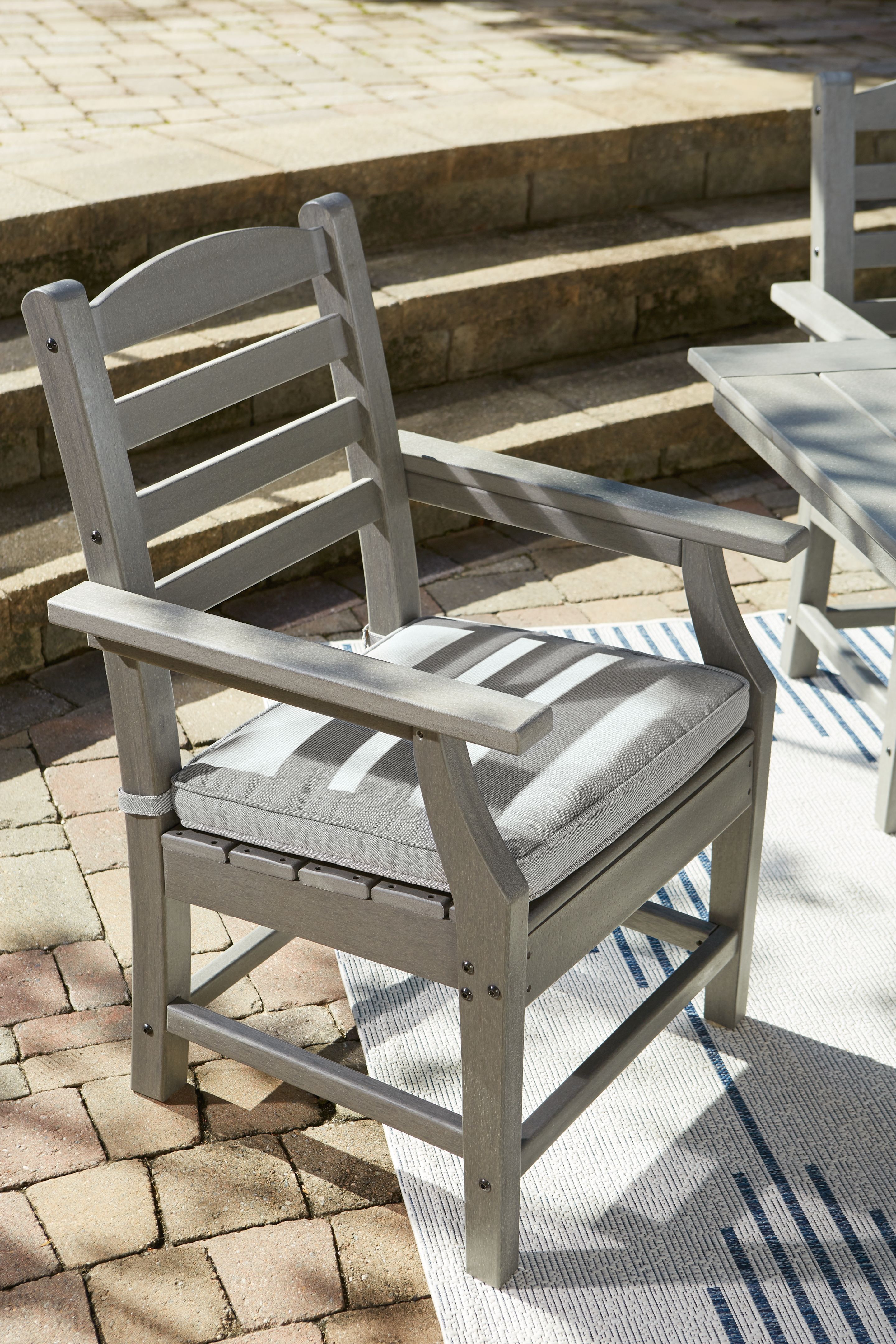 Ashley Furniture Visola - Arm Chair With Cushion (Set of 2) - Gray - Image 6