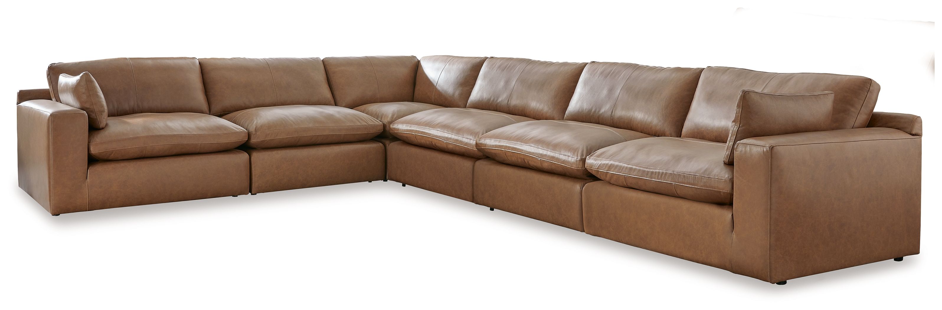Ashley Emilia - Caramel - 6-Piece Sectional