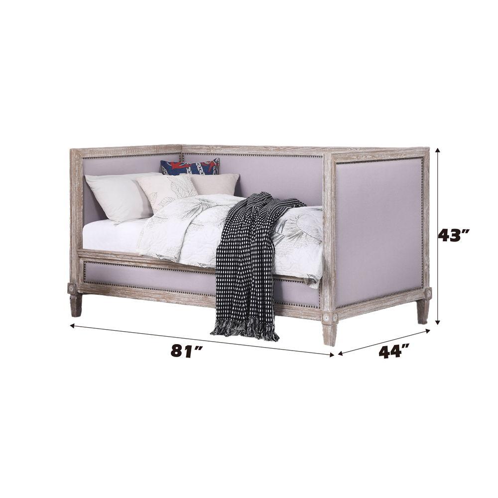 Charlton - Twin Daybed - Beige Linen & Weathered Oak, light brown, view 3