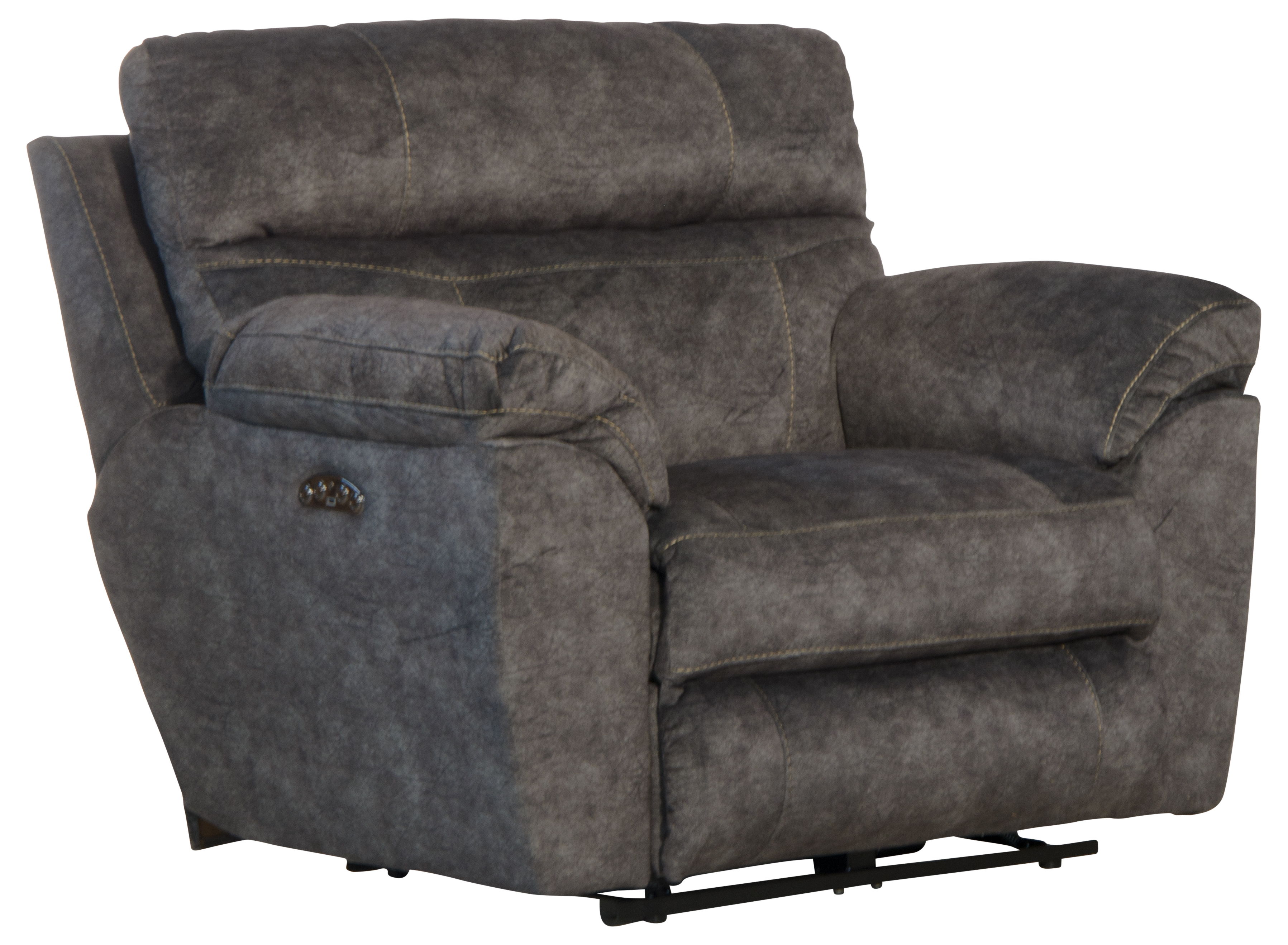 Sedona - Power Lay Flat Recliner With Power Adjustable Headrest - Smoke