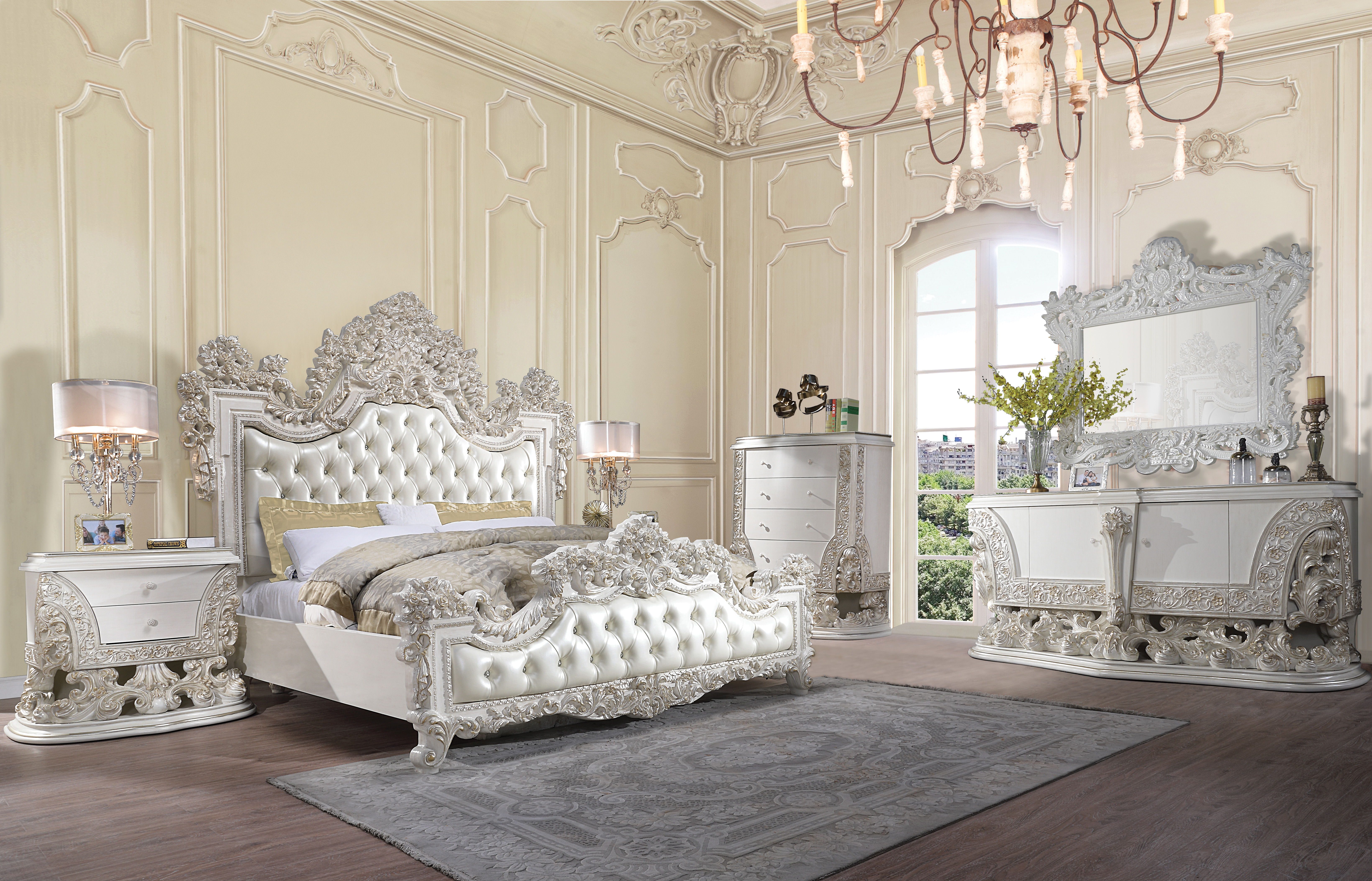 Adara - Mirror - Antique White, beige, view 5