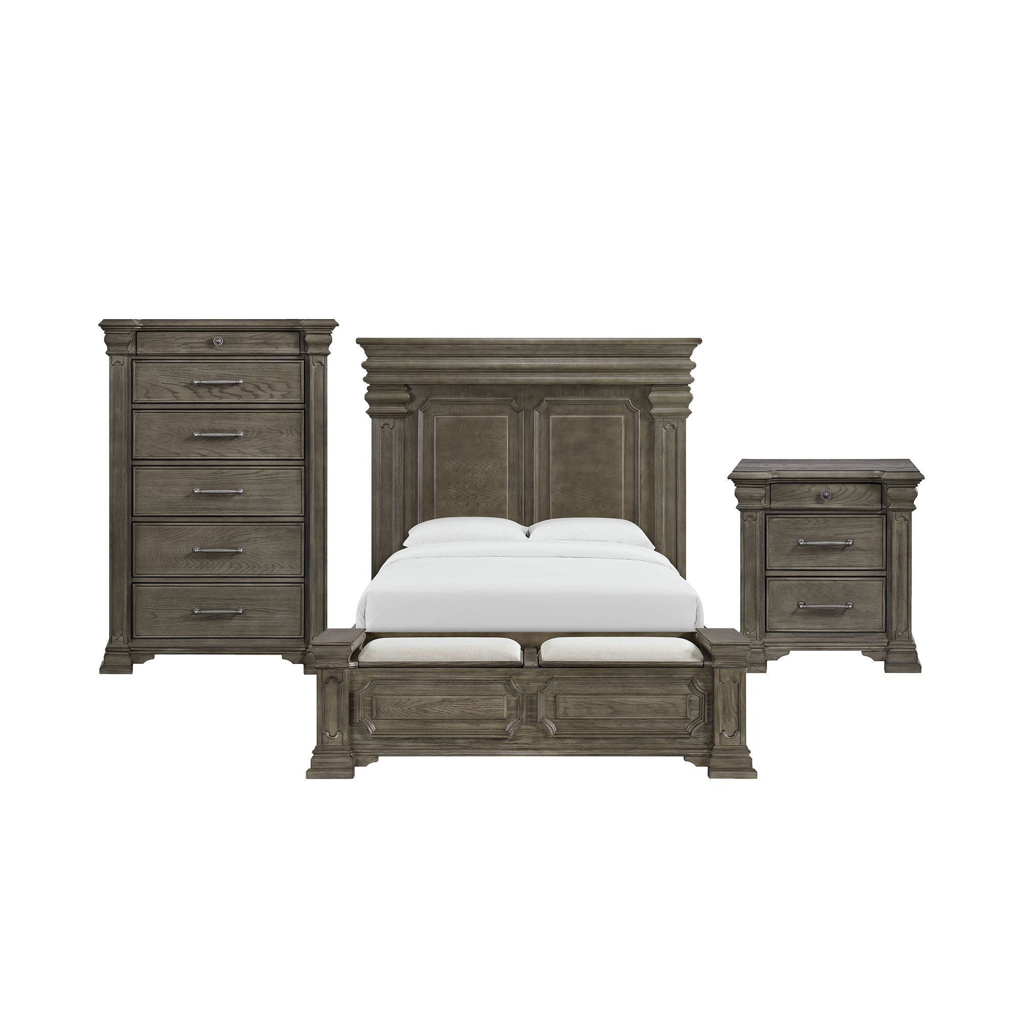 King · 3 Pc · Bedroom Set