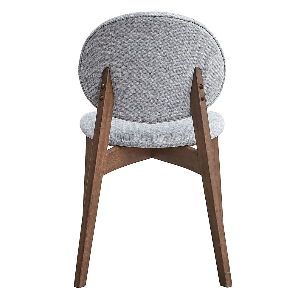 Hadasa - Side Chair (Set of 2) - Light Gray & Walnut, light gray, view 3