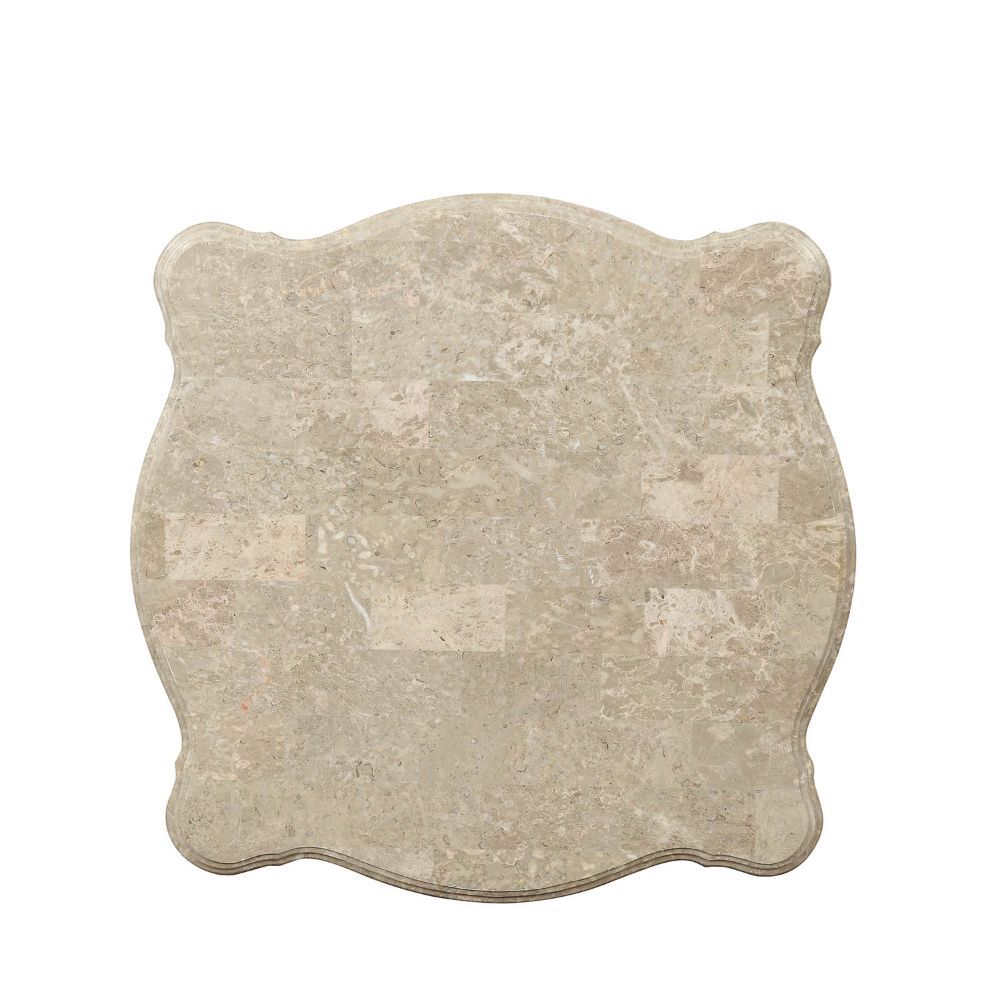 Ranita - End Table - Marble Top & Champagne, beige, view 4