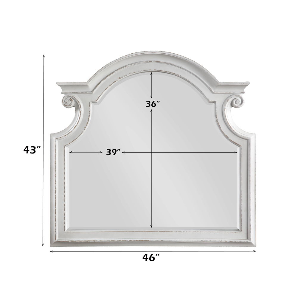 Florian - Mirror - Antique White, white, view 4