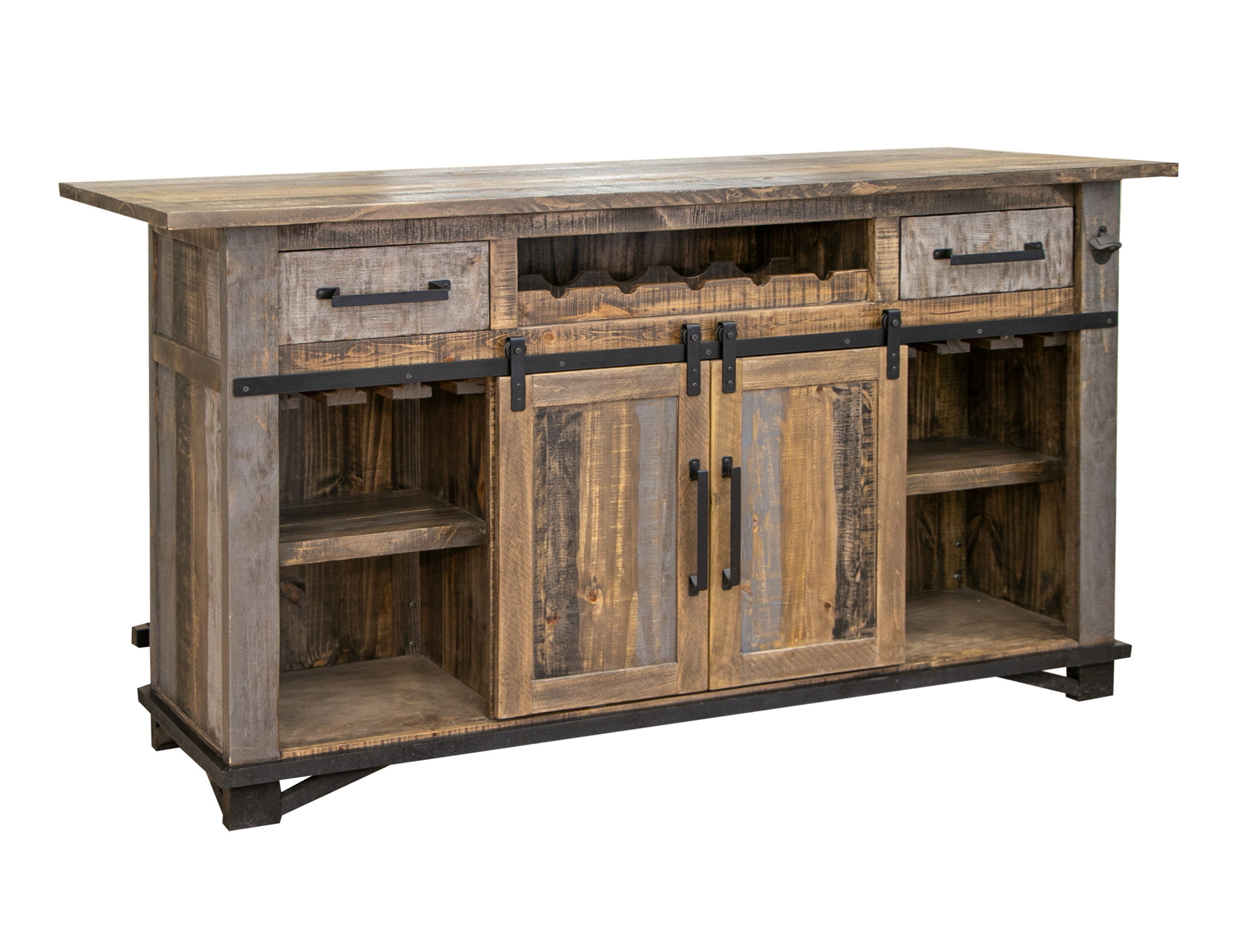 International Furniture Direct Loft Brown - Bar - Two Tone Gray / Brown