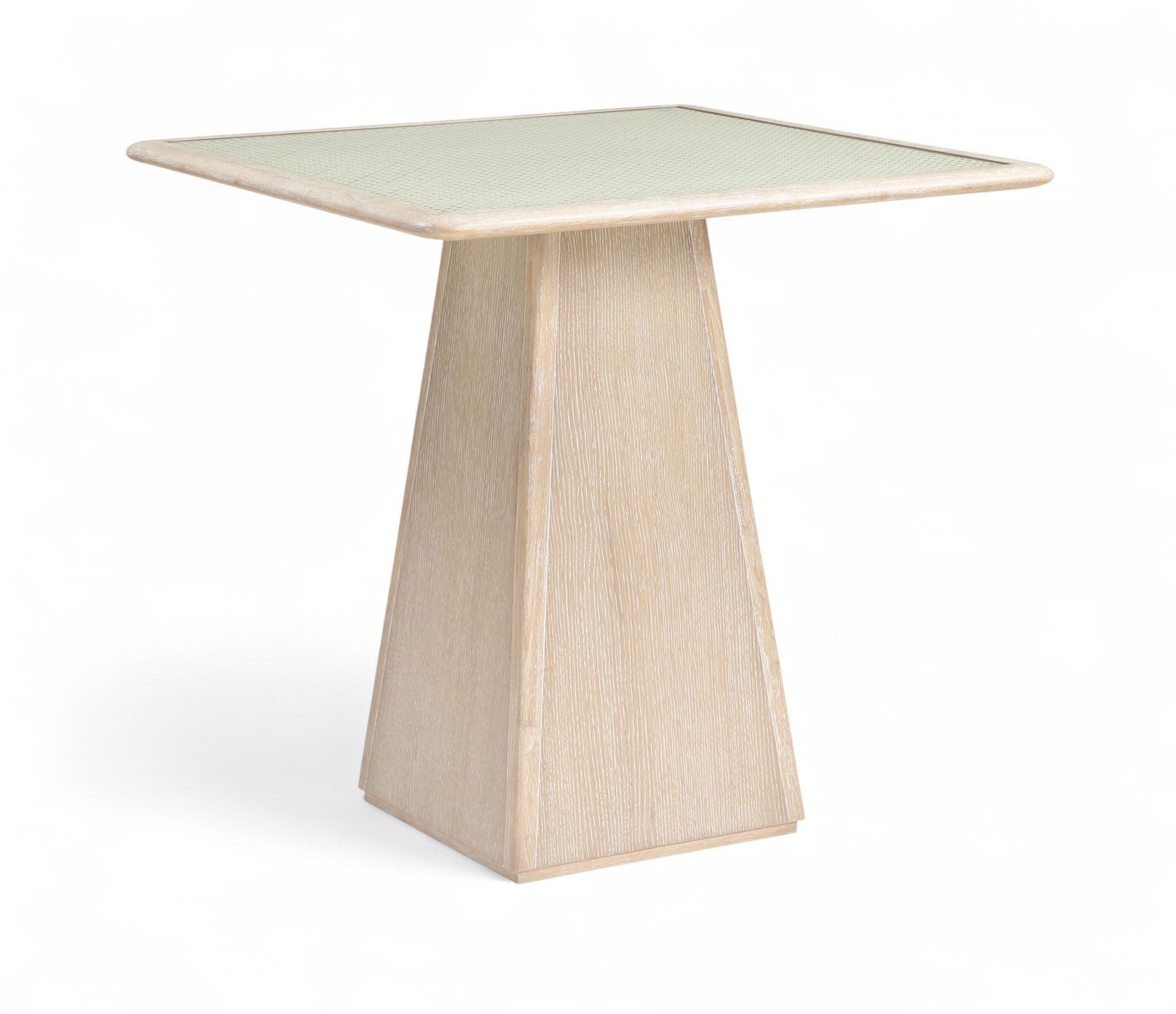 Atrium - Glass Top And Wood Base Counter Height Table - Natural