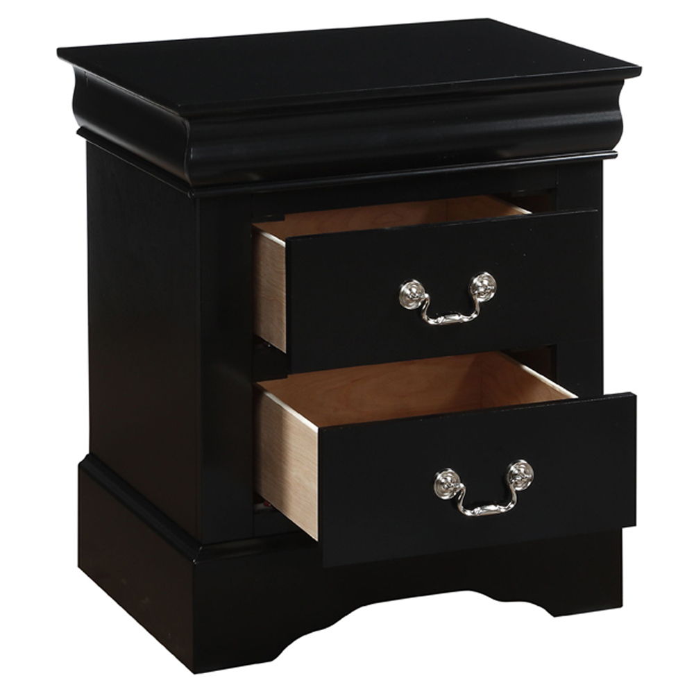 Louis Philippe III - Nightstand - Black, black, view 3