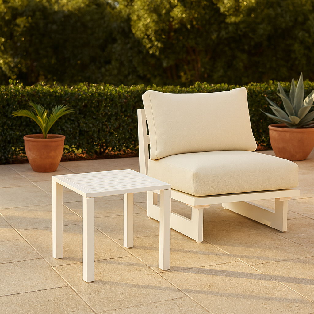 Maldives - Patio End Table - White