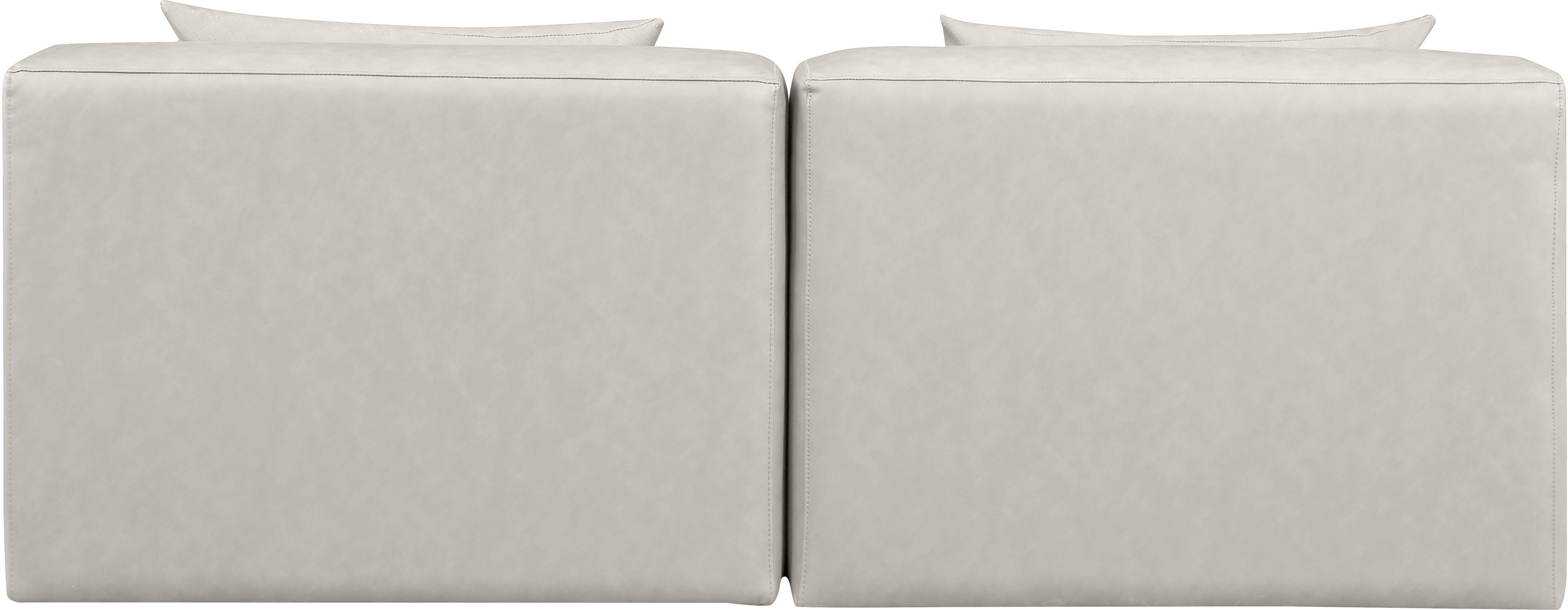 Cube - Modular 2 Piece Armless Sofa - White