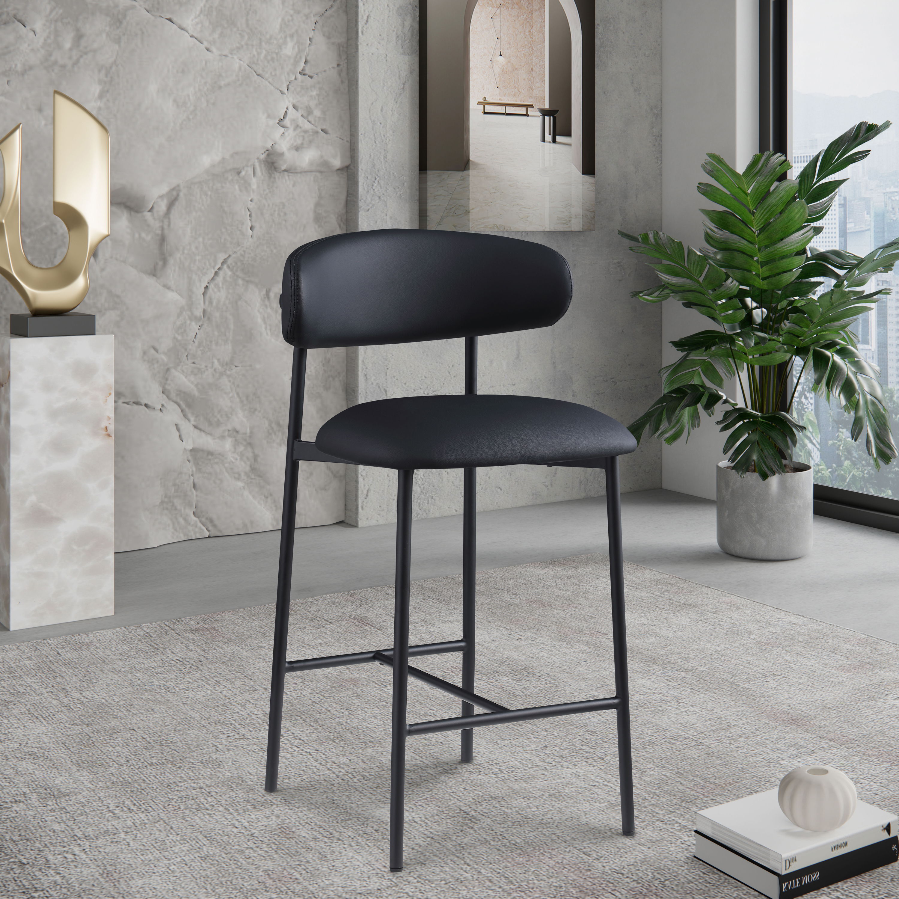 Lupita - Counter Stool (Set of 2) - Black