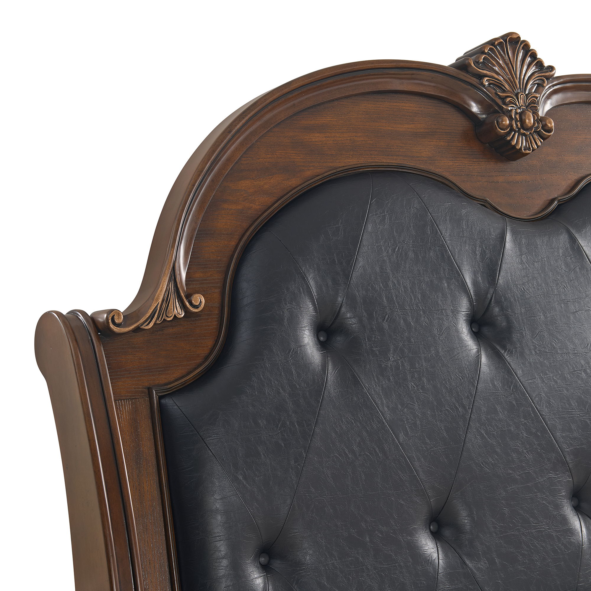 Cadenza - Queen Upholstered Bed With Black PU - Brown