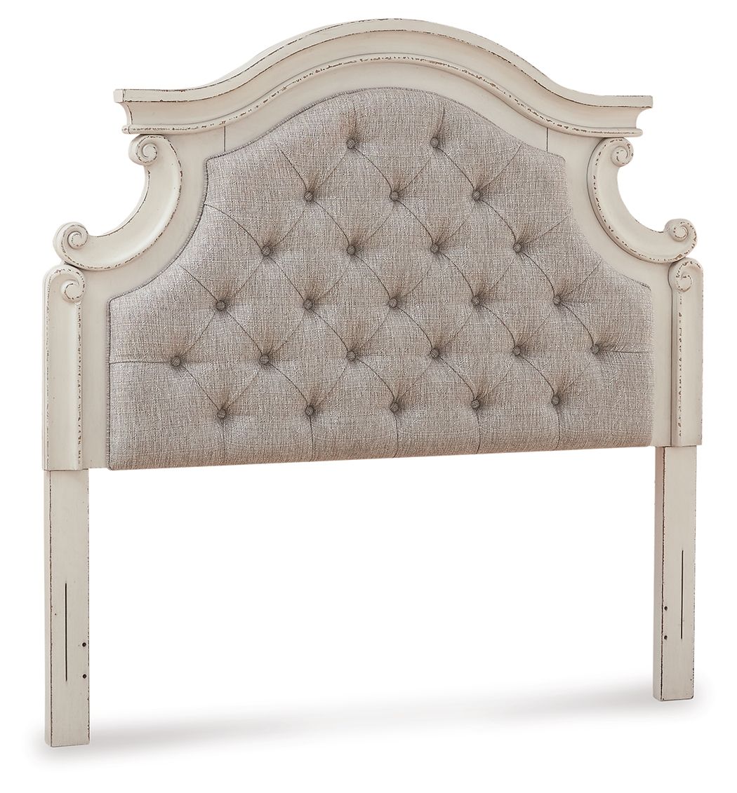 Realyn – Full UPH Panel Headboard – Chipped White