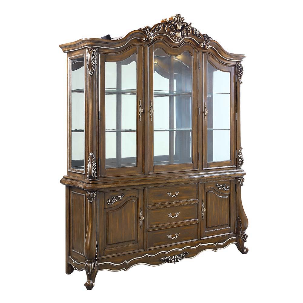 Latisha - Buffet & Hutch - Antique Oak, dark brown, view 2