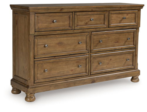 Feddinger - Dresser - Medium Brown, light brown