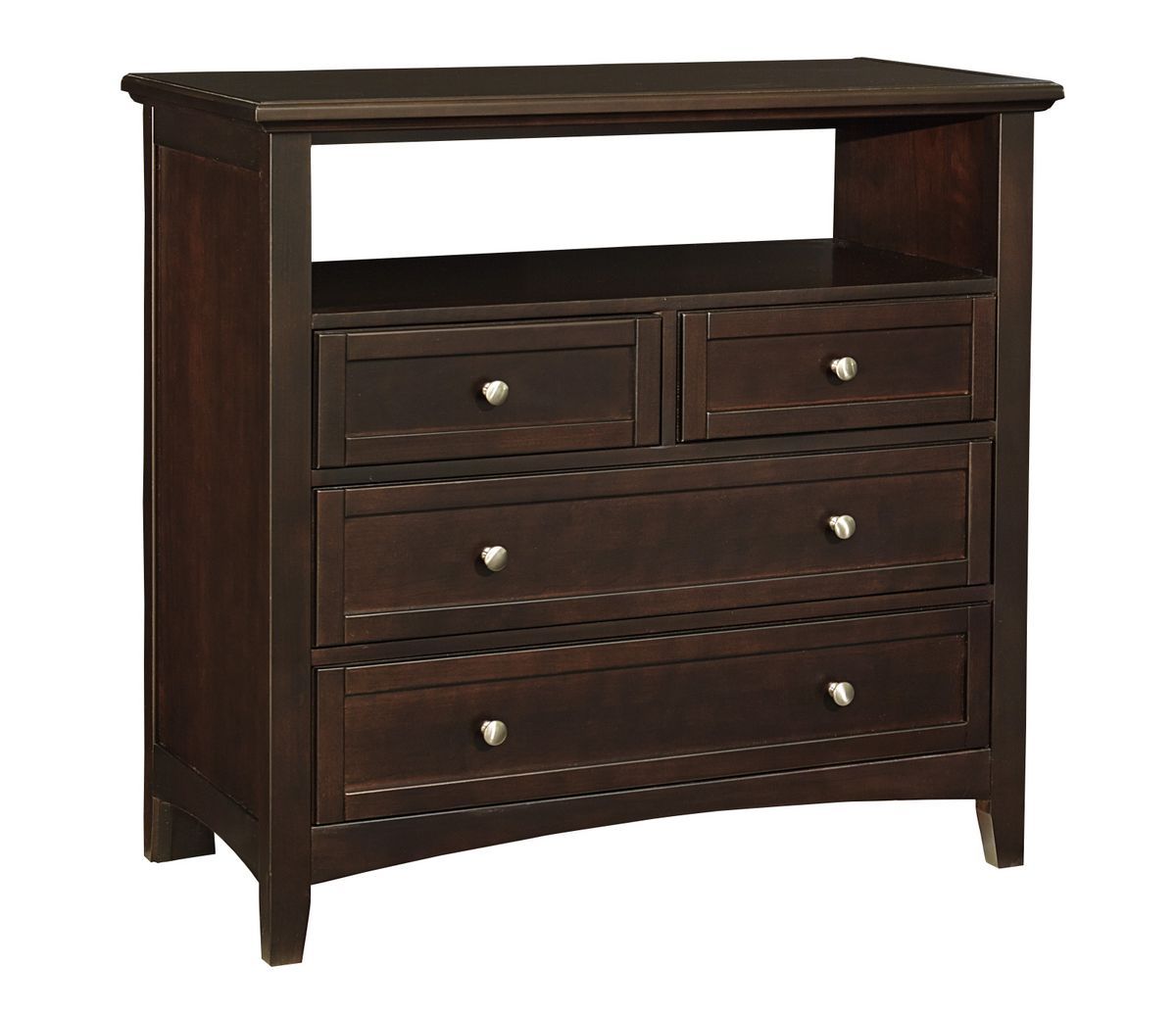Bonanza - 4-Drawer Media Chest - Merlot Image