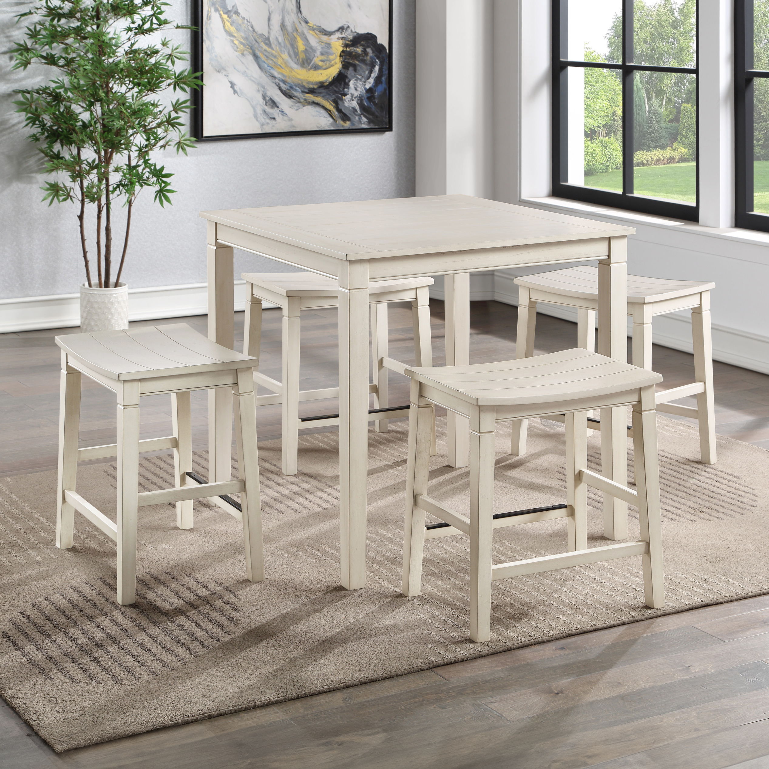 Westlake - 5 Piece Counter Set - White