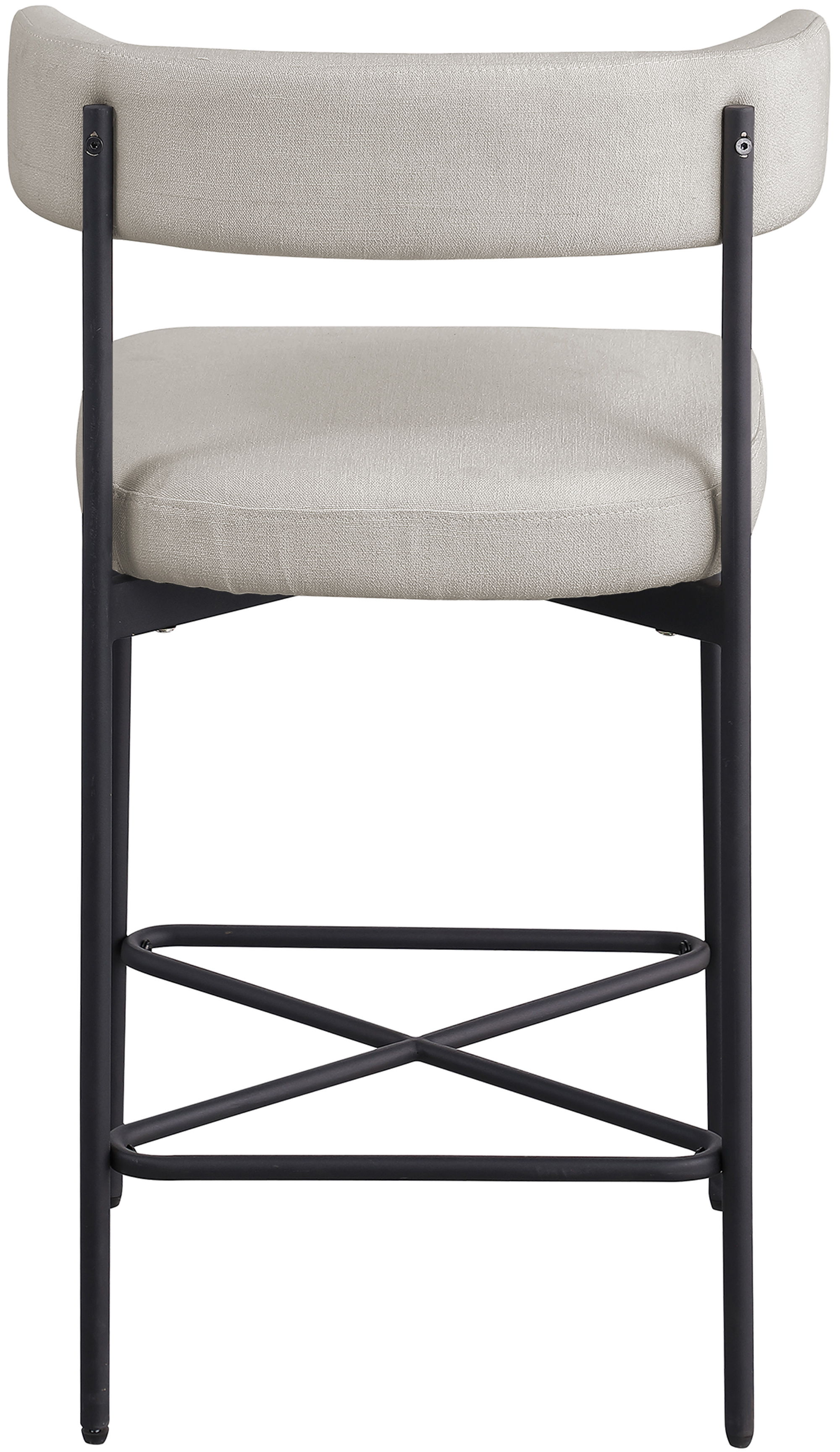Rivage - Durable Stool With Black Frame (Set of 2) - Beige