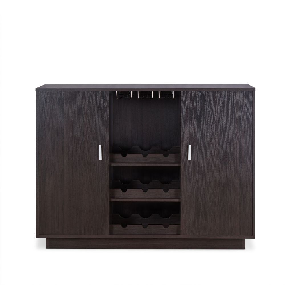 Hazen - 35" Wine Cabinet - Espresso, dark brown, view 2