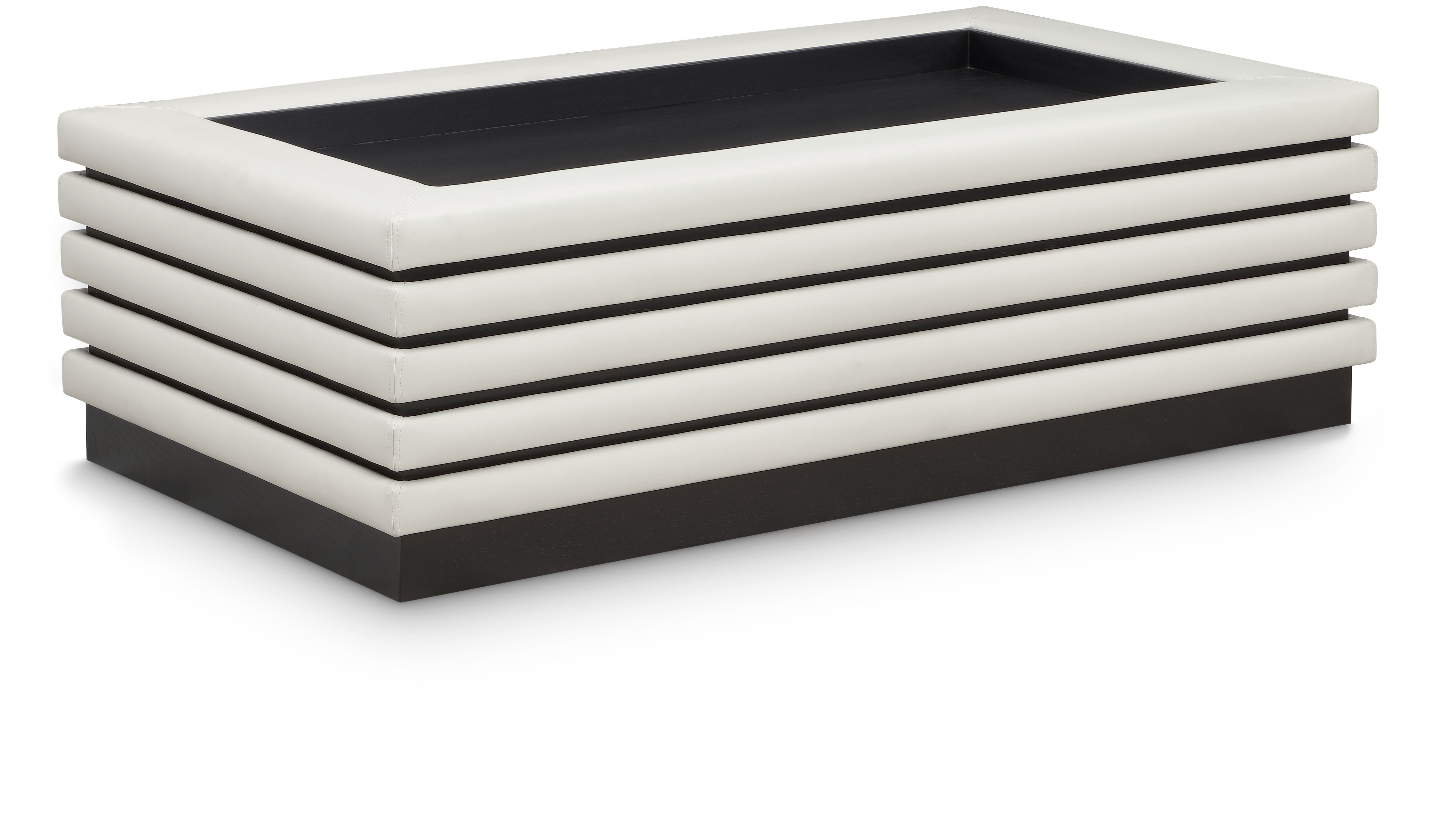 Rory - Coffee Table With Black Base - Cream