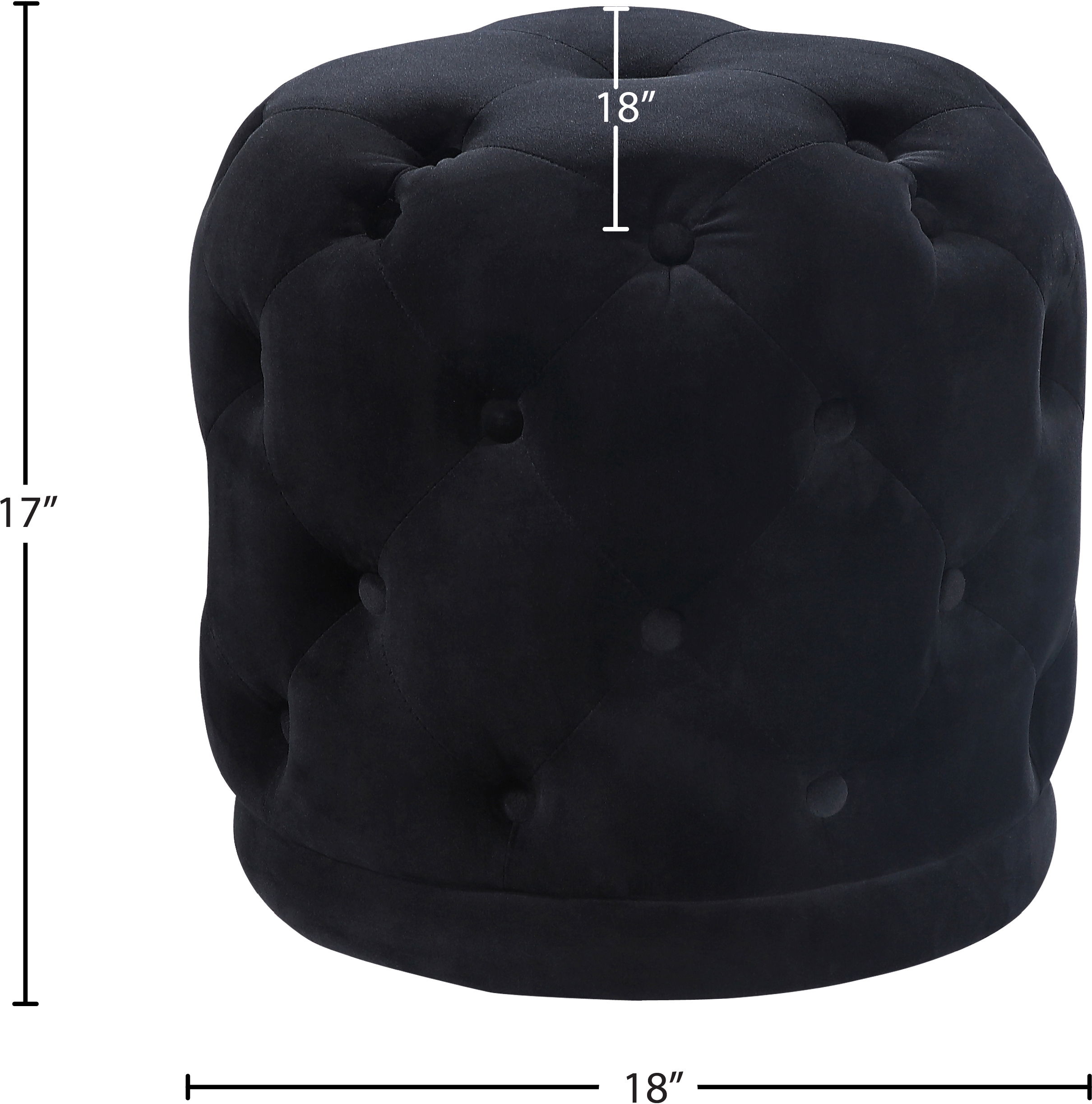 Harper - Ottoman / Stool - Black