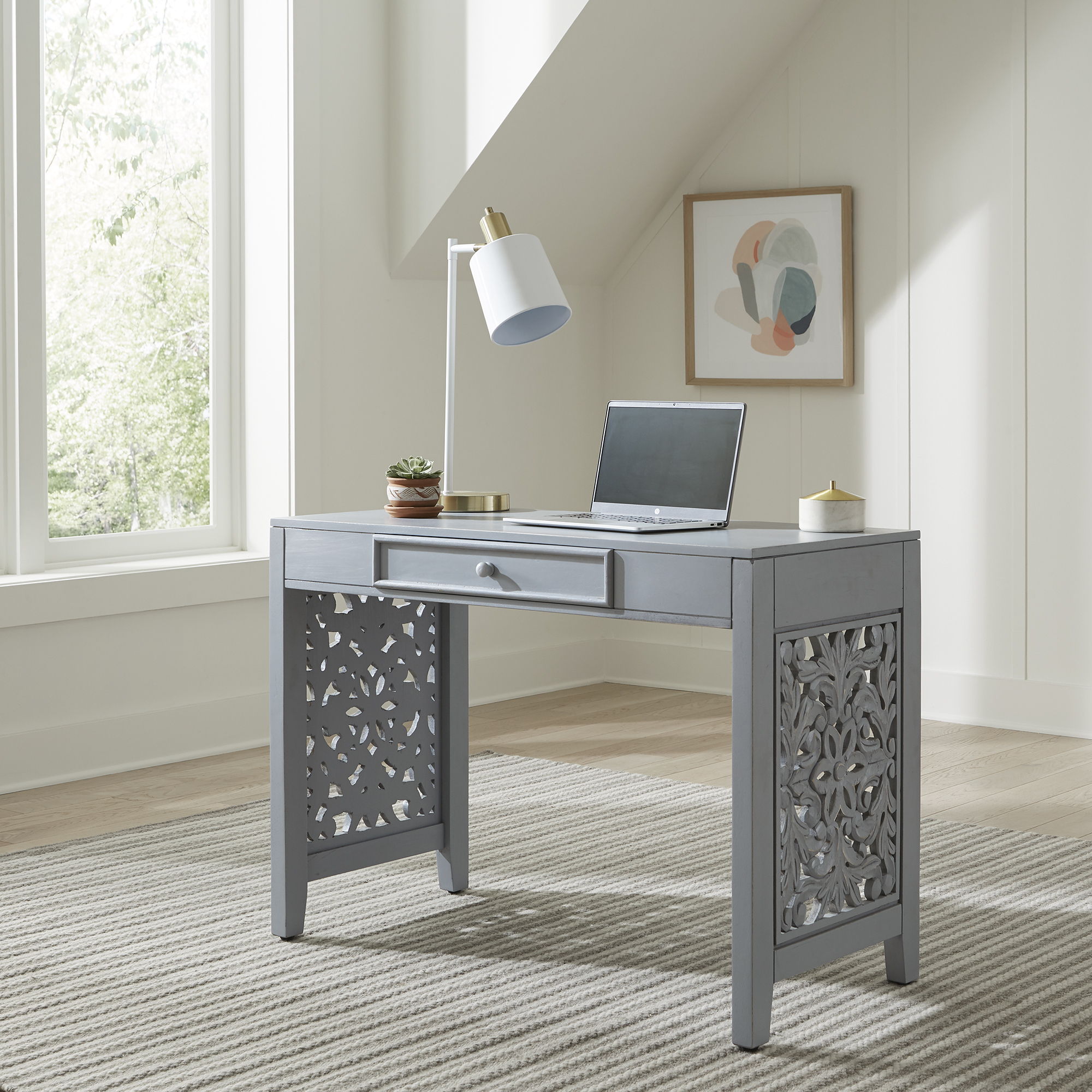 Liberty Furniture Trellis Lane - Accent Writing Desk - Grey