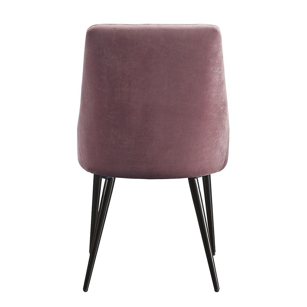 Riley - Side Chair (Set of 2) - Pink Fabric & Black, pink, view 4