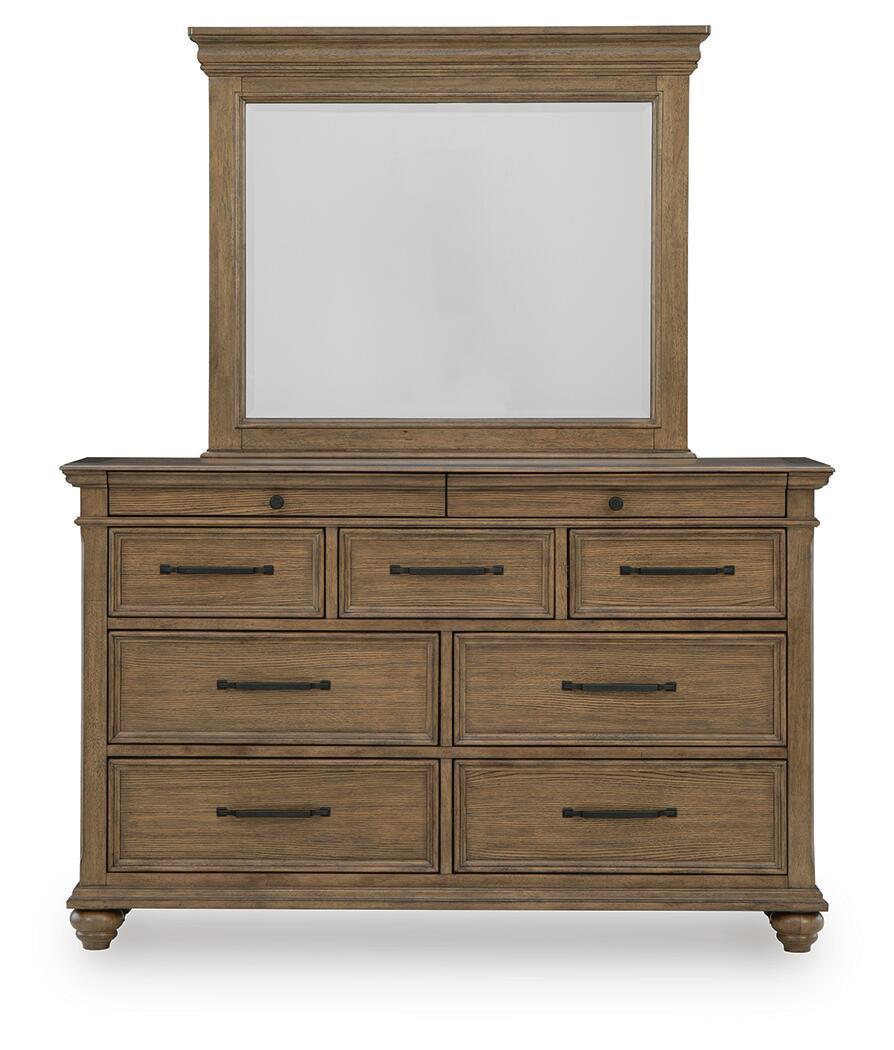 Ashley Furniture Karallin - Dresser And Mirror - Medium Brown - Image 5