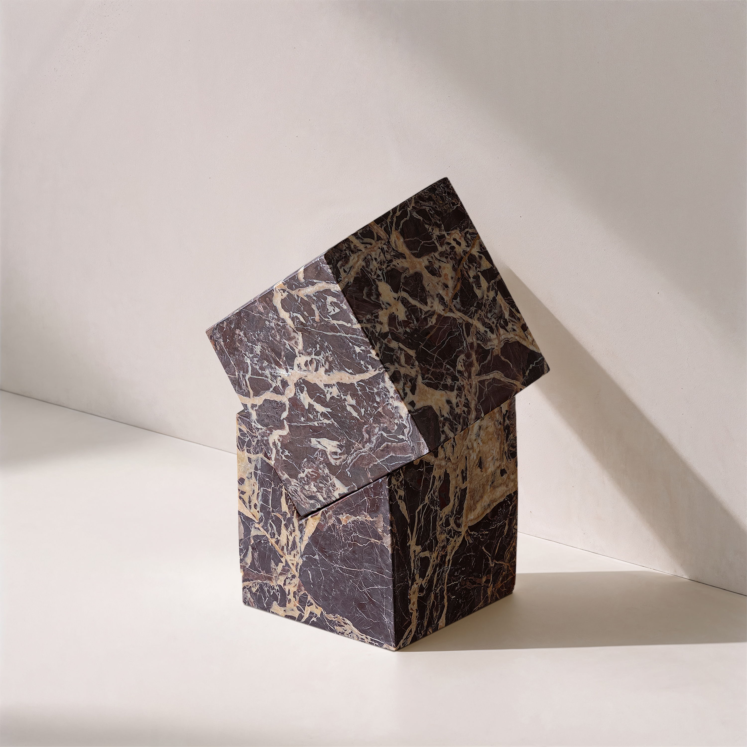 Quad - Marble Decorative Cube - Cherry