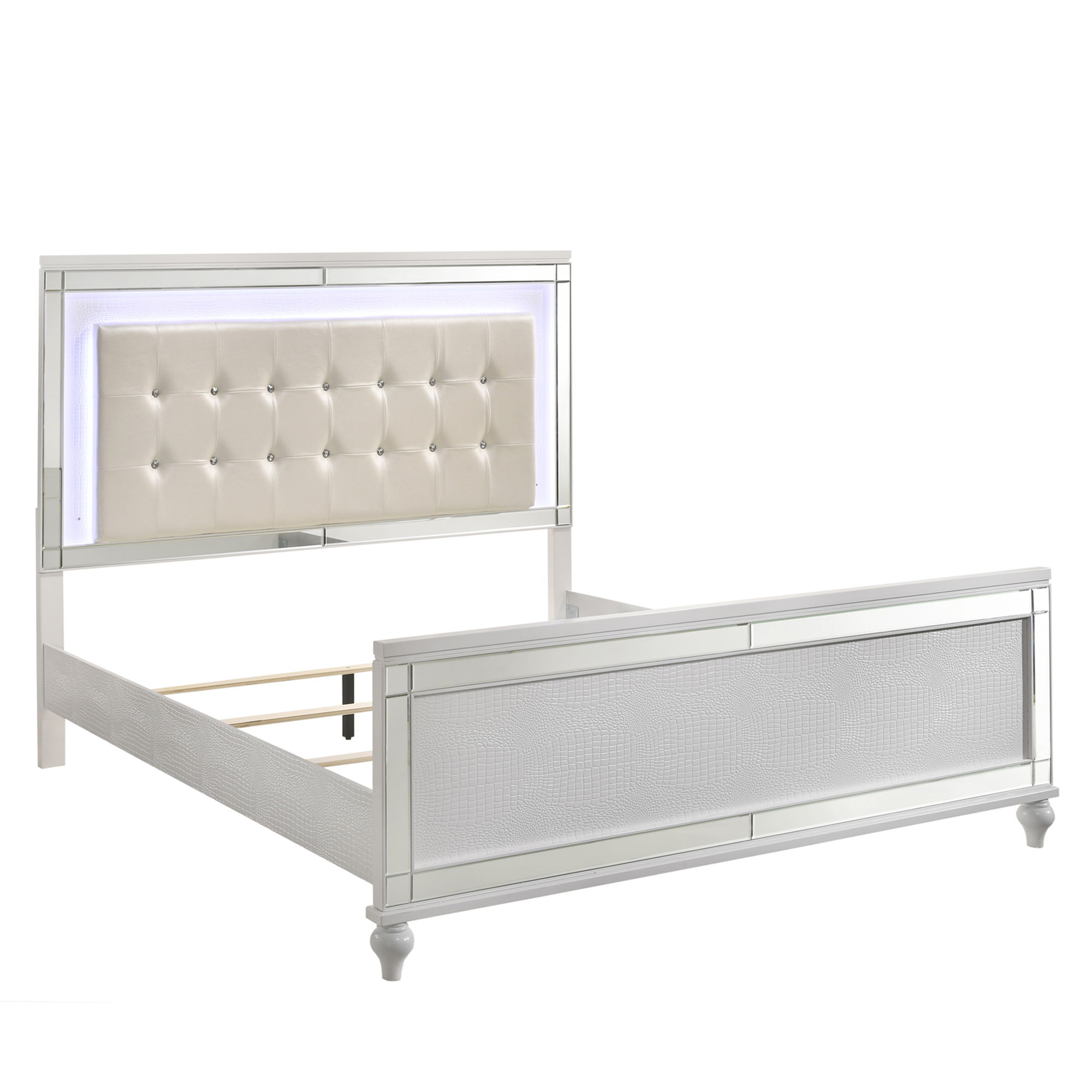 Valentino - 5/0 Queen Bed - White