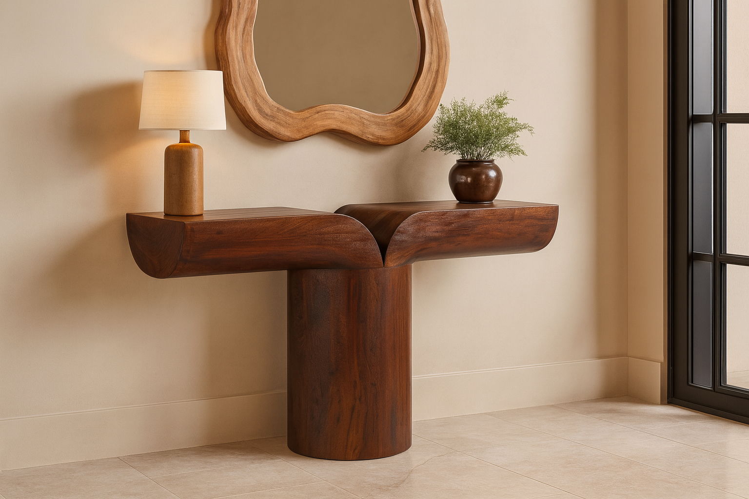 Tee - Console Table - Brown