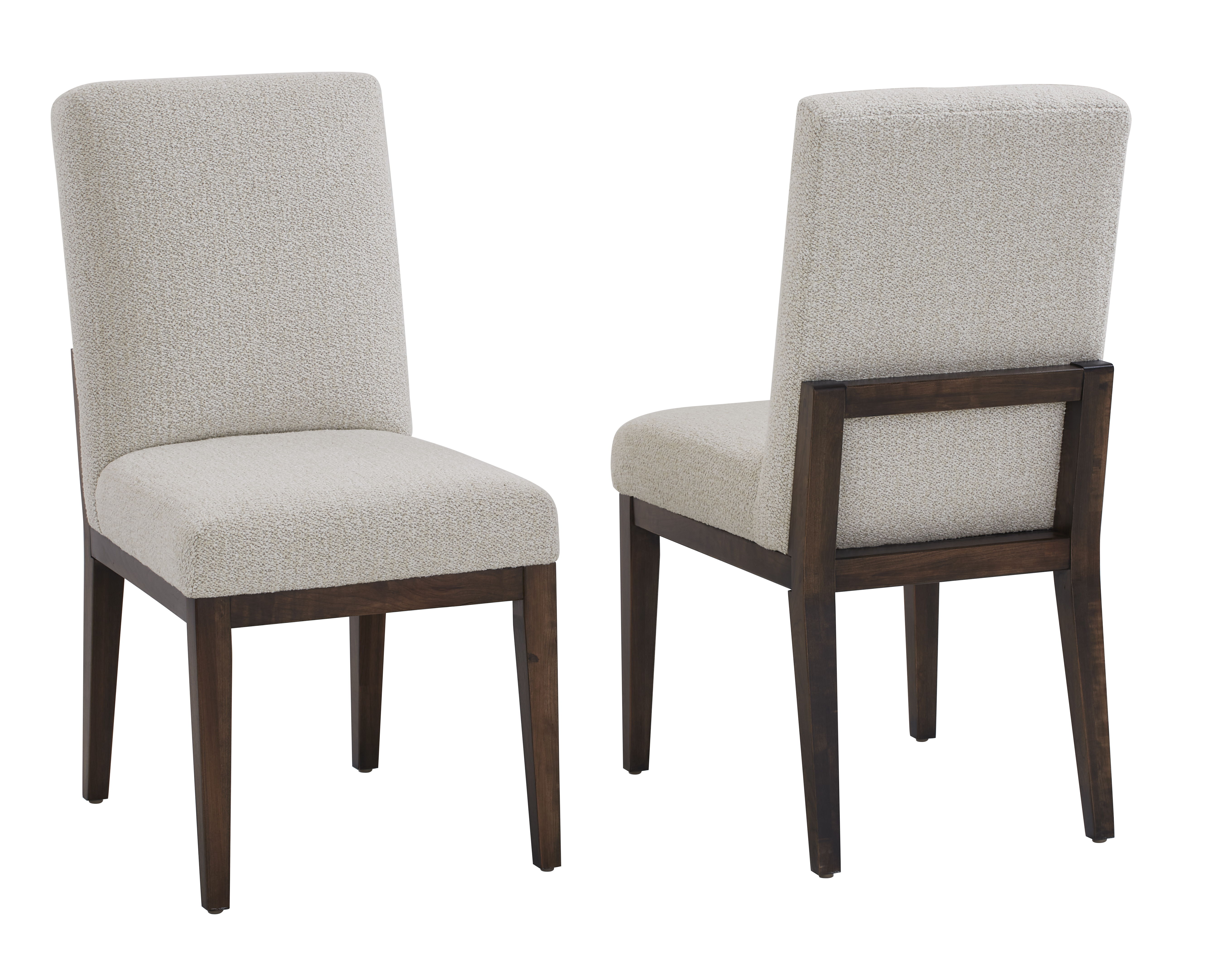Vaughan-Bassett Crafted Cherry - Upholstered Side Chair Oatmeal Fabric - Dark Cherry