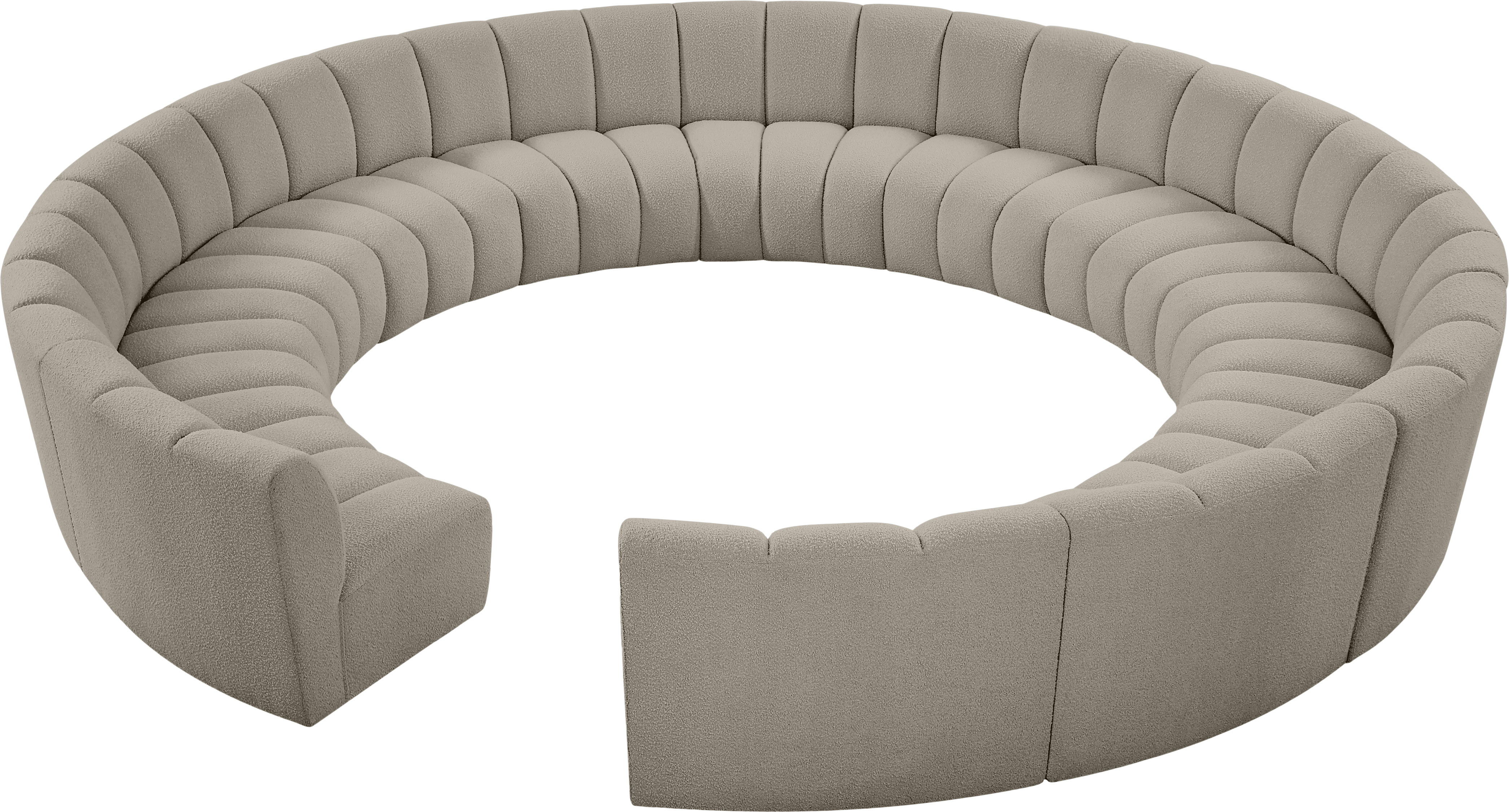 Infinity - 12 Piece Modular Sectional - Light Brown