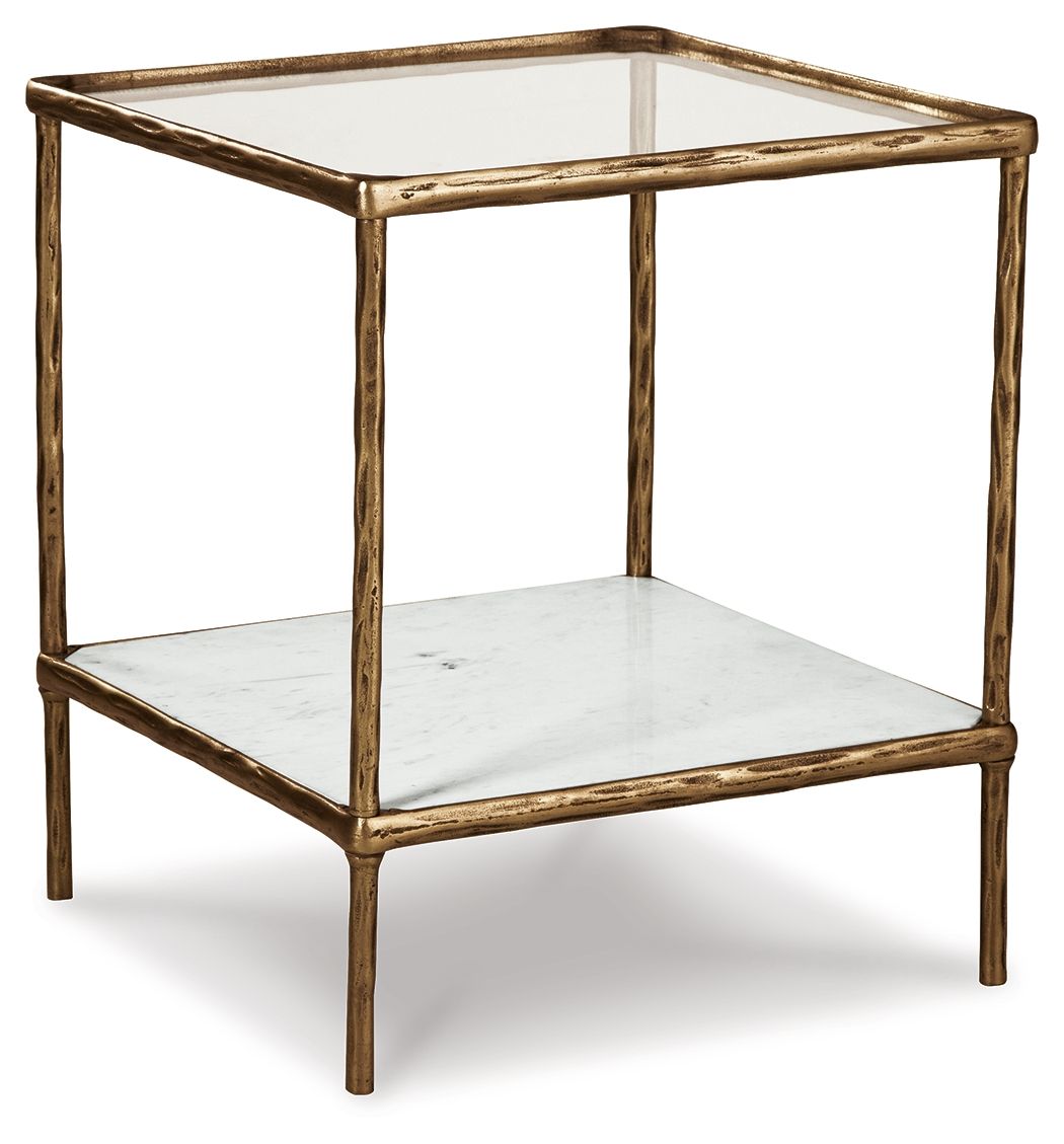 Ryandale - Accent Table - Antique Brass Finish