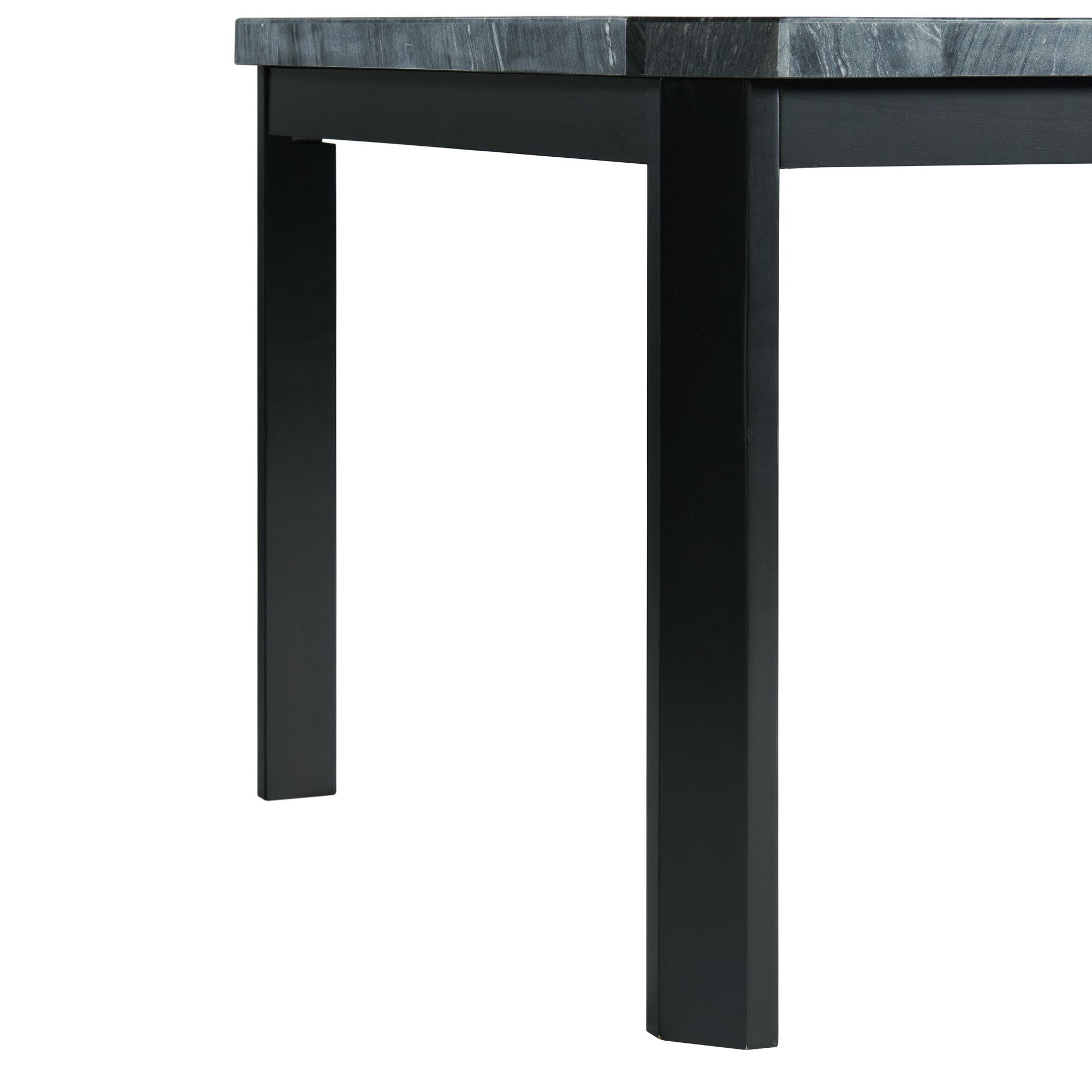Francesca - Square 5 Piece Counter Height Dining Set Table & Four Chairs - Black
