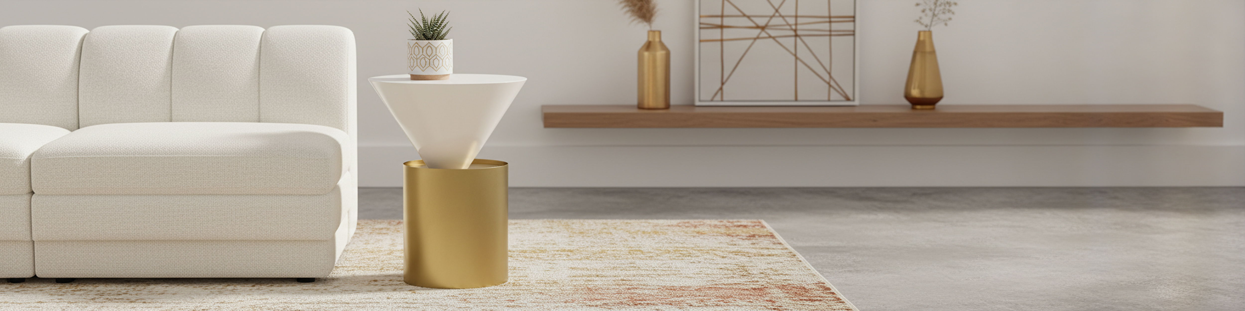 Damon - End Table - White