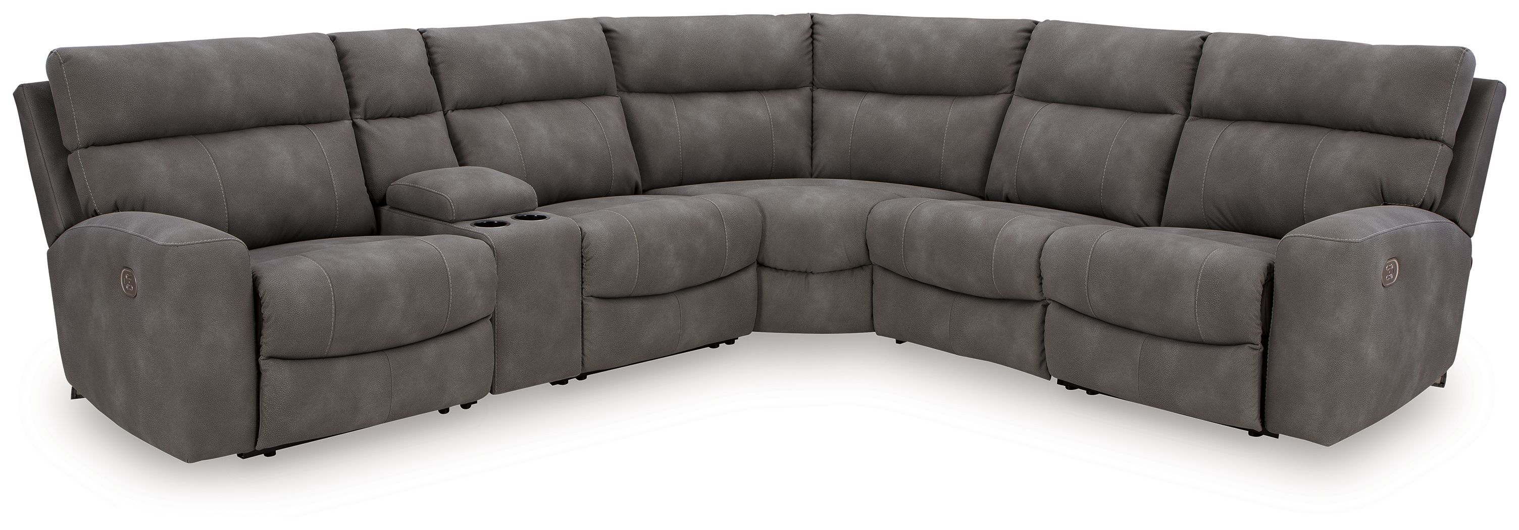 Ashley Next-Gen Durapella - Slate - 6-Piece Power Reclining Sectional