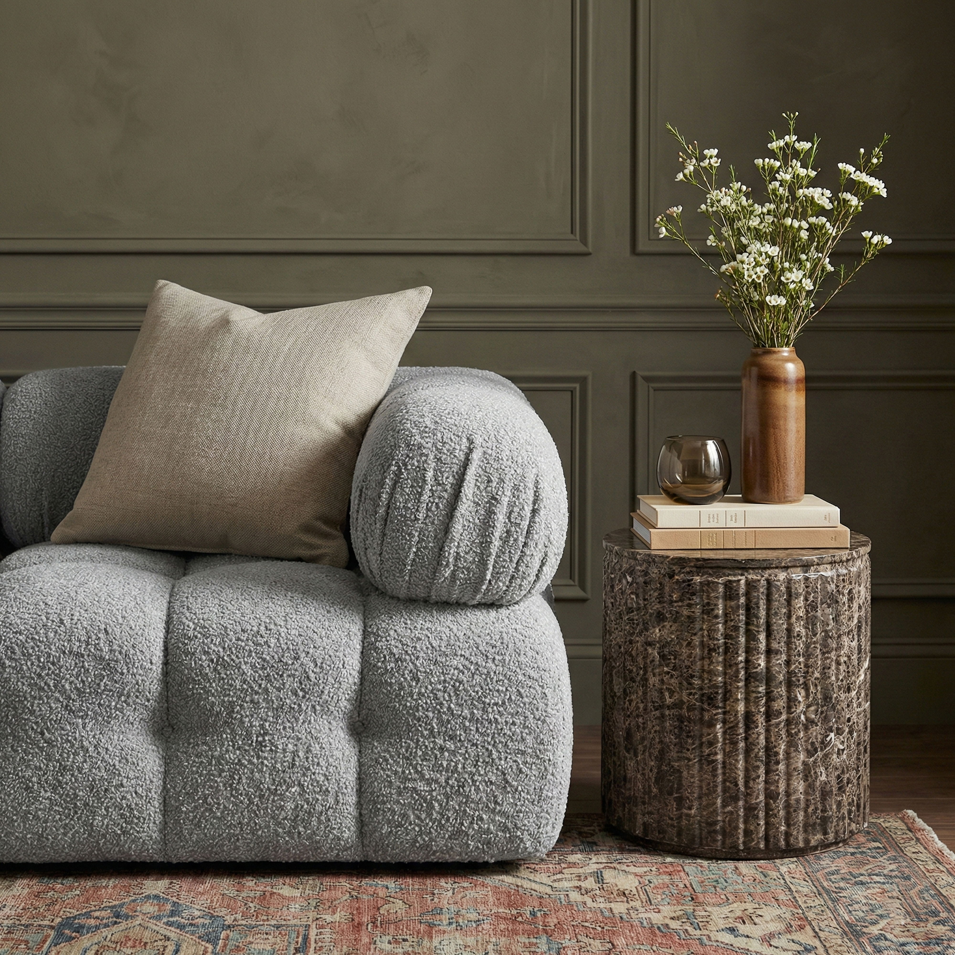 Catania - Concrete Indoor/Outdoor End Table - Brown