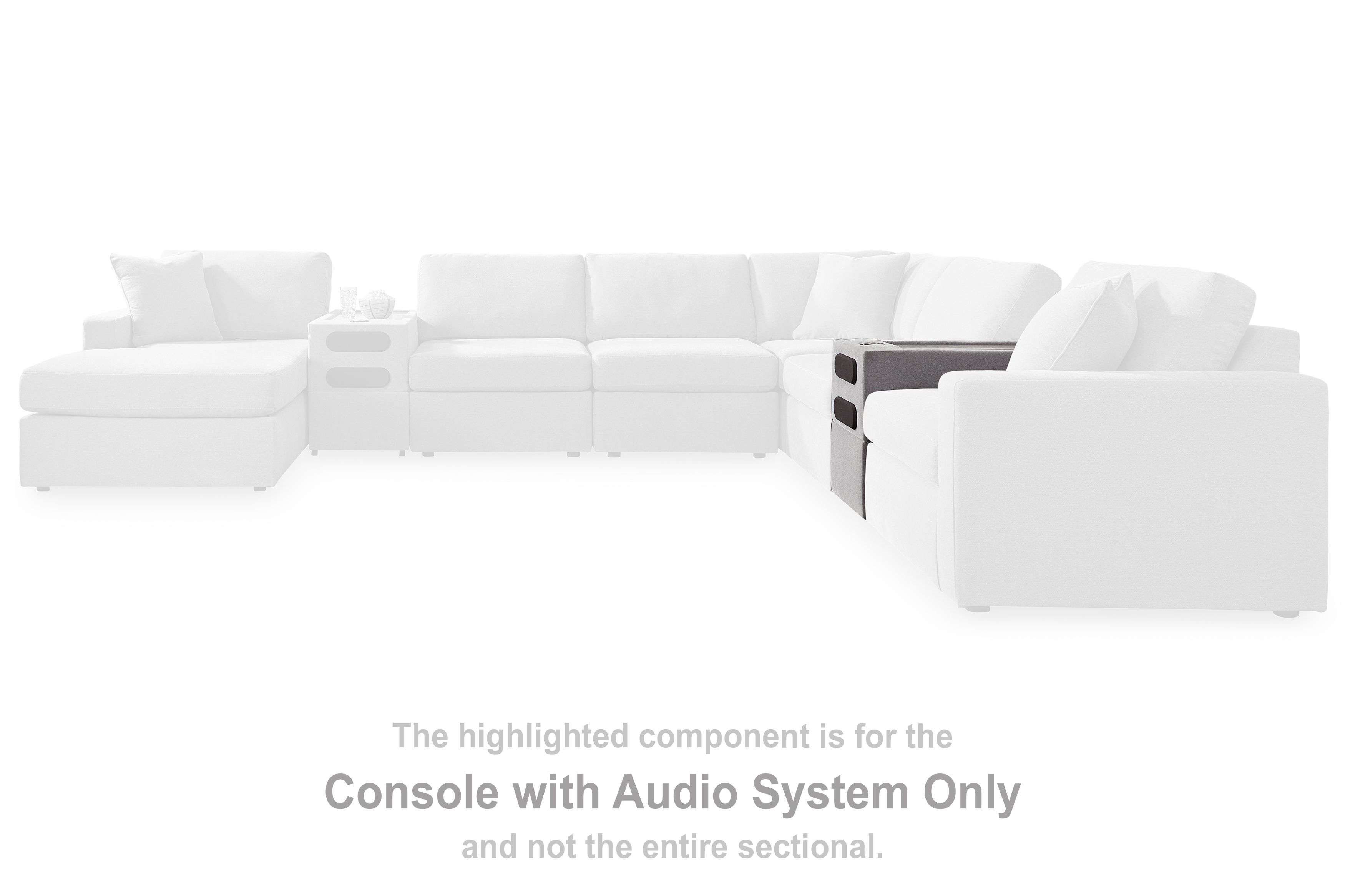 Modmax - Console With Audio System - Granite