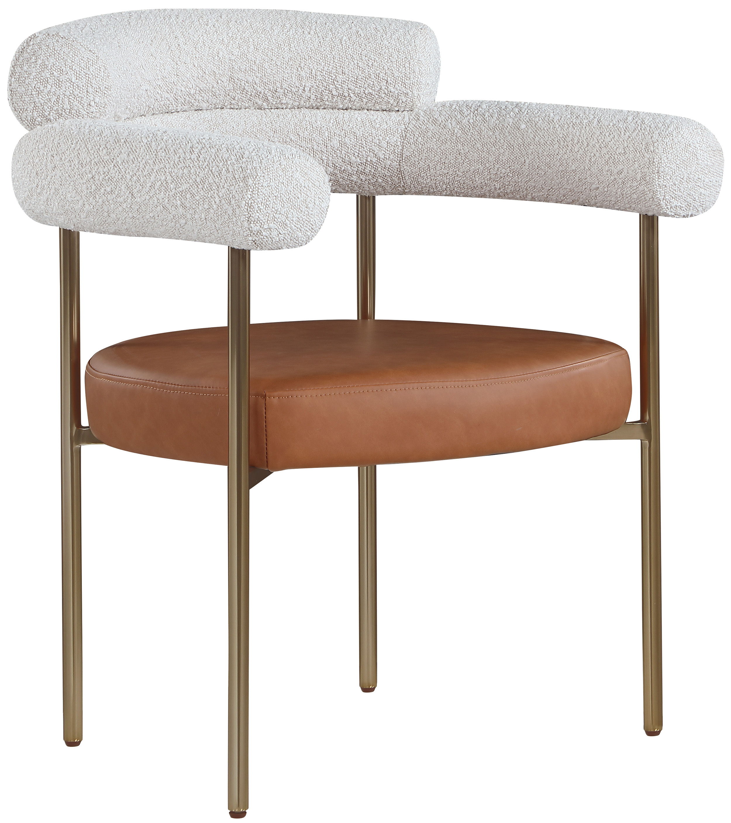 Blake - Dining Chair (Set of 2) - Cognac / Cream