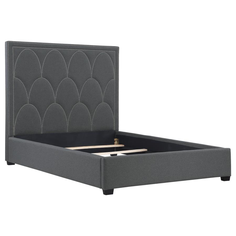 Bowfield - Upholstered Eastern King Panel Bed - Charcoal Image