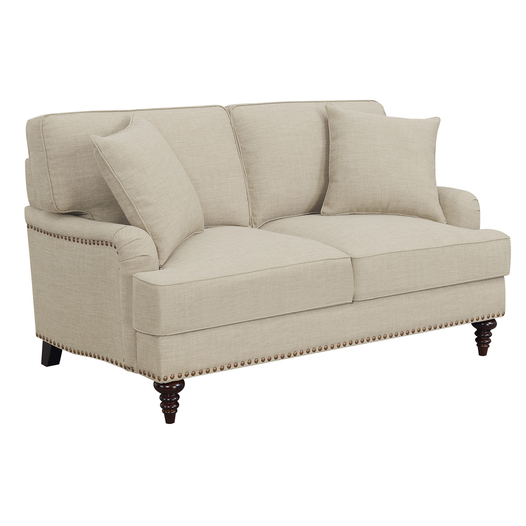 Abby Loveseat W/Pillows in Heirloom Natural / Linen