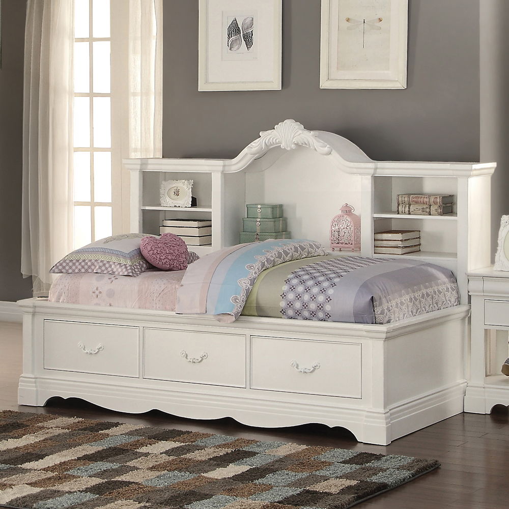 Estrella - Twin Daybed With Storage - White, white