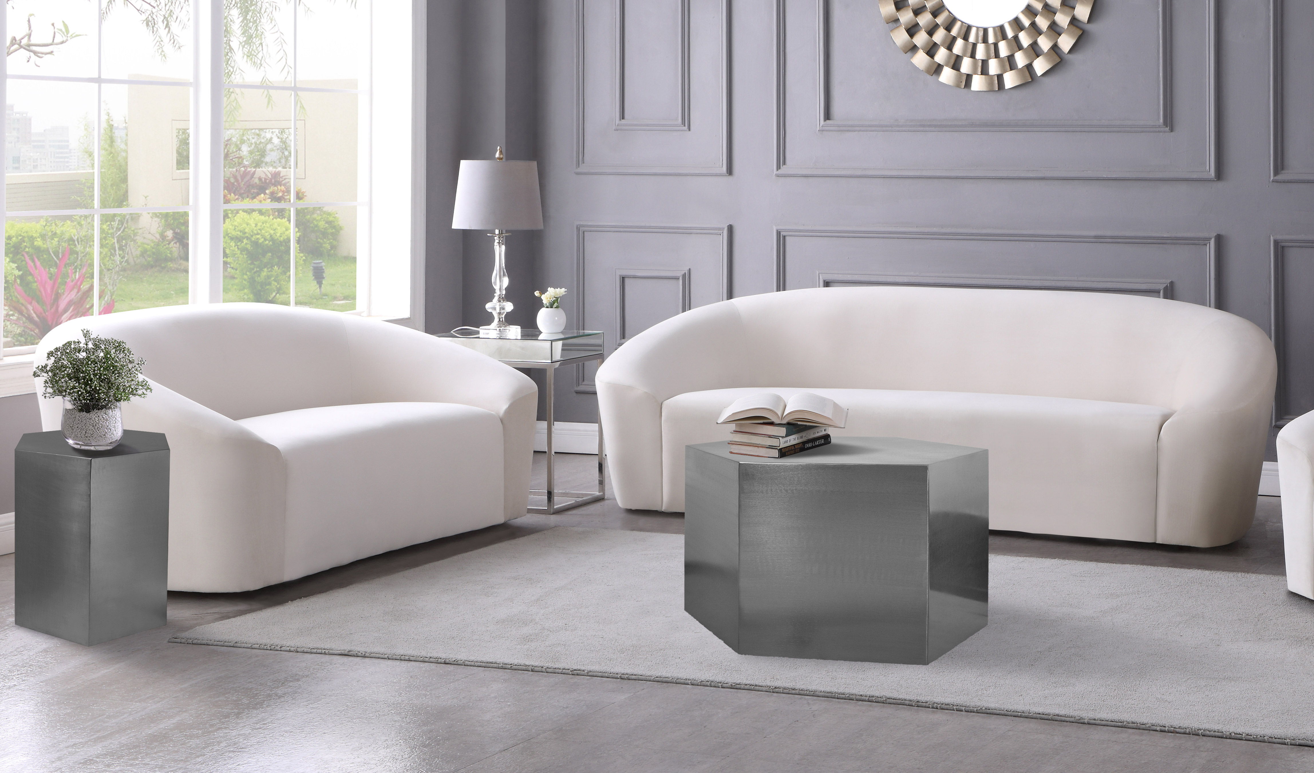 Hexagon - Coffee Table - Pearl Silver