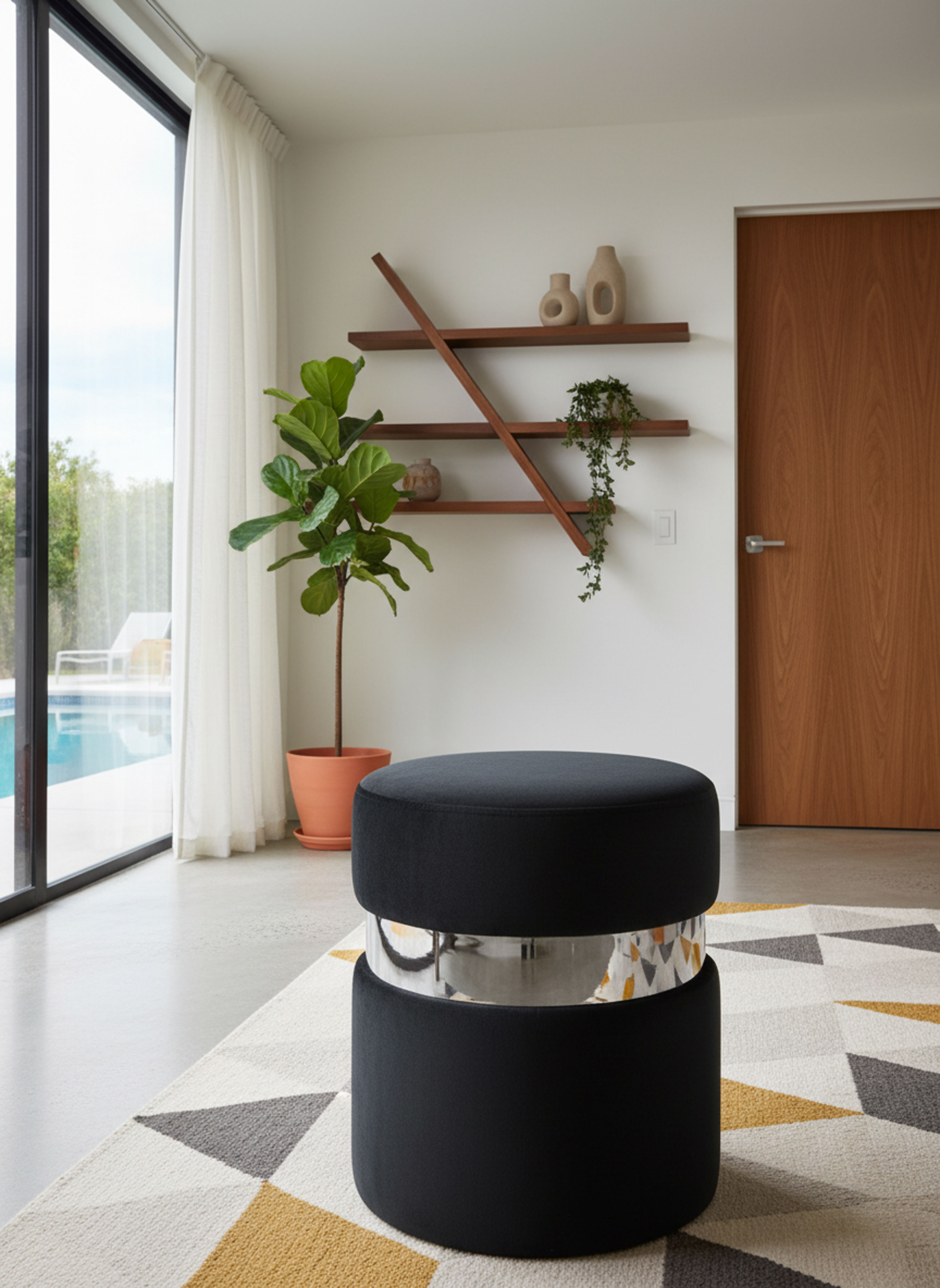 Hailey - Ottoman / Stool - Black