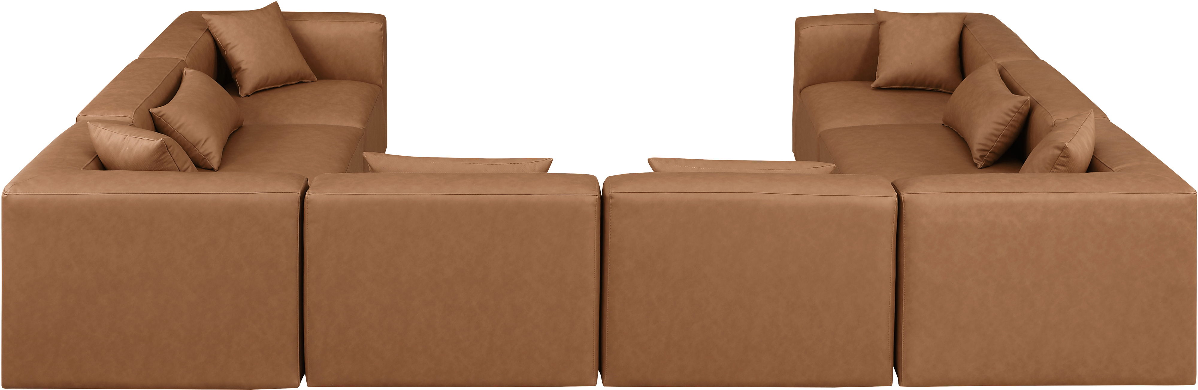Cube - 8 Piece Modular Sectional - Brown
